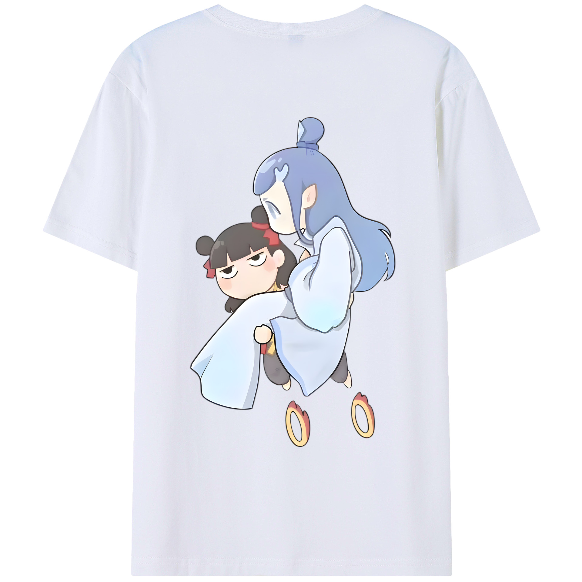 （画像用） Ne Zha 2 ナタ 魔童の大暴れ レディース半袖Tシャツ(バックプリント)