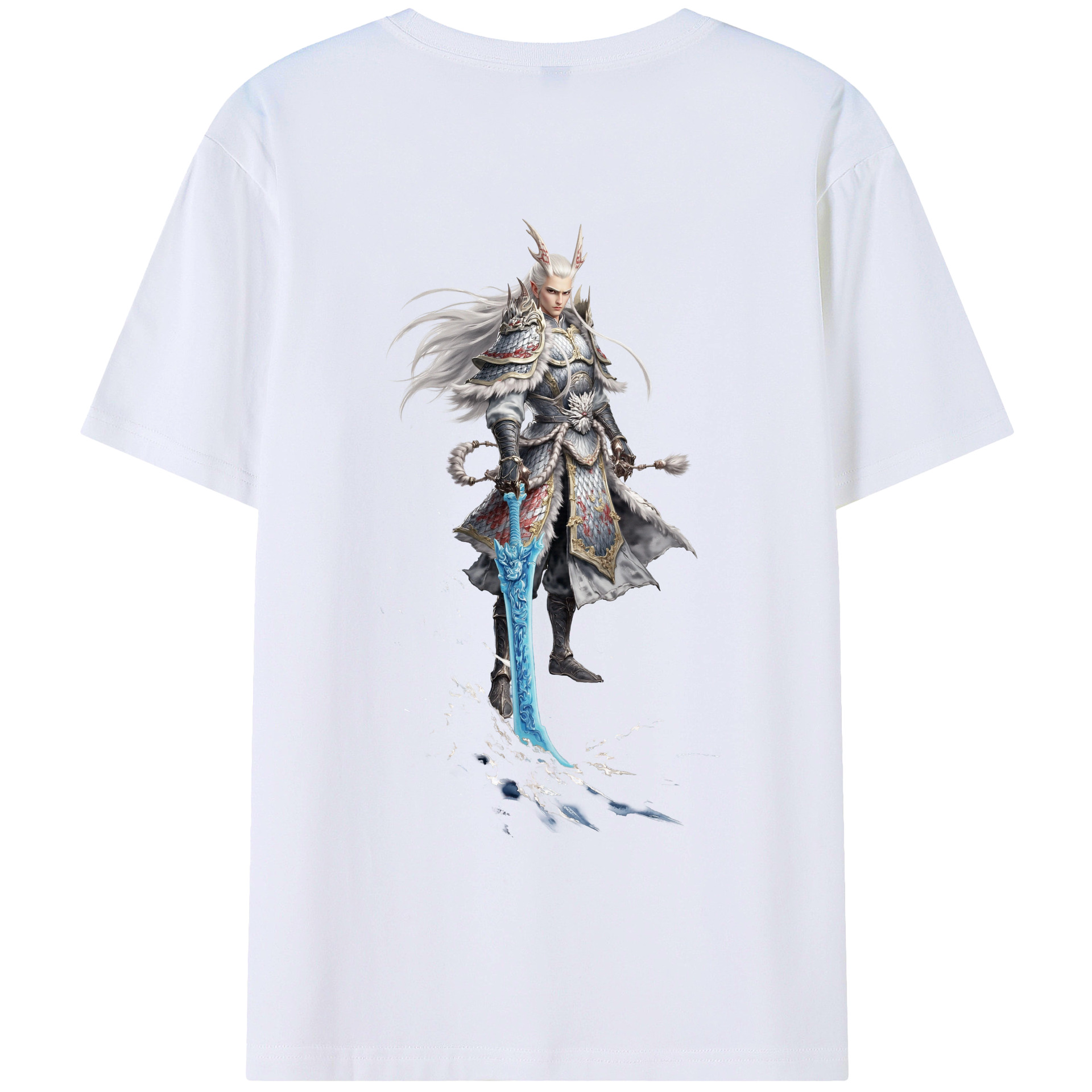 （画像用） Ne Zha 2 ナタ 魔童の大暴れ レディース半袖Tシャツ(バックプリント)