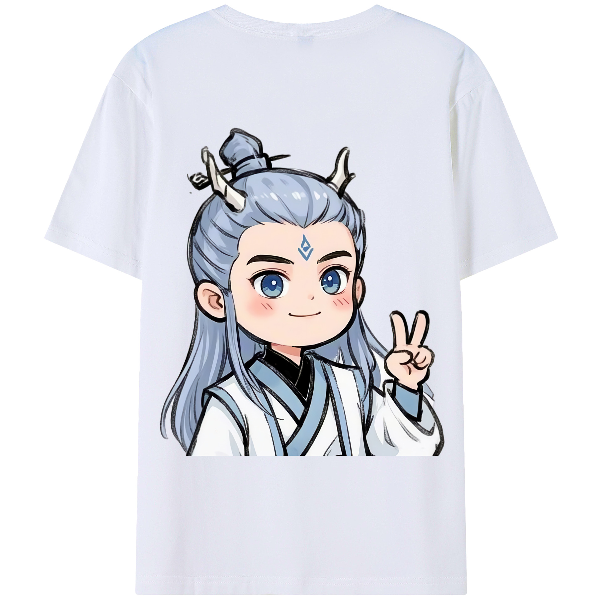 （画像用） Ne Zha 2 ナタ 魔童の大暴れ レディース半袖Tシャツ(バックプリント)