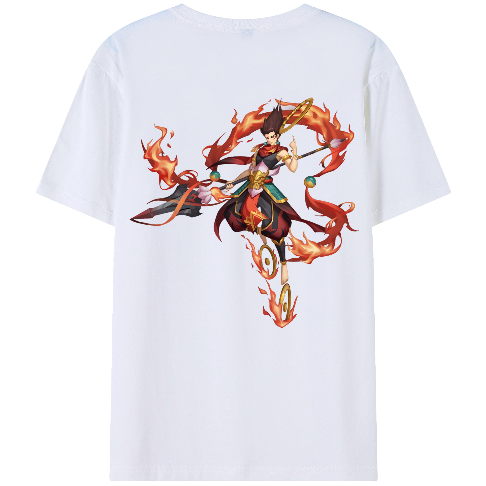 （画像用） Ne Zha 2 ナタ 魔童の大暴れ レディース半袖Tシャツ(バックプリント)