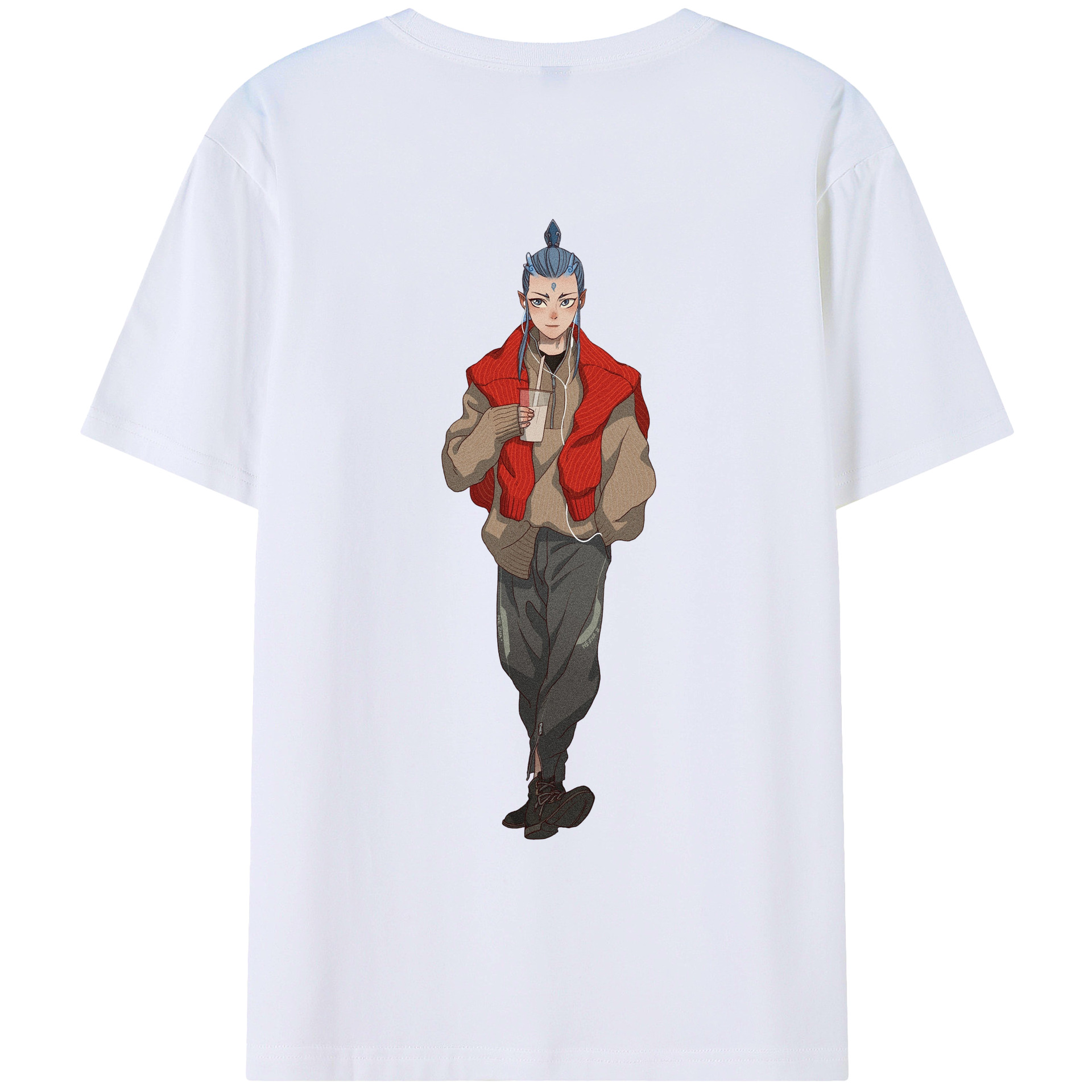 （画像用） Ne Zha 2 ナタ 魔童の大暴れ レディース半袖Tシャツ(バックプリント)