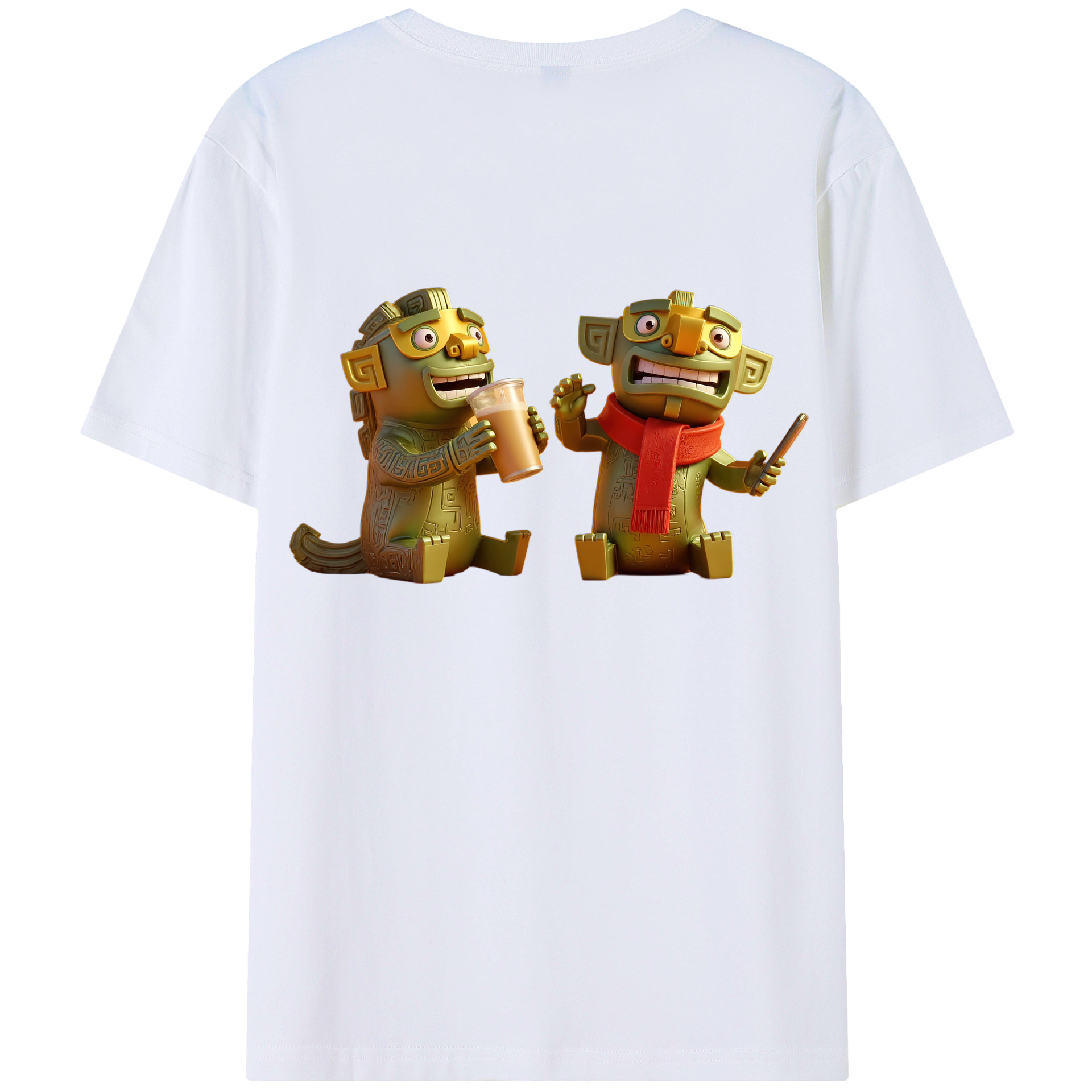 （画像用） Ne Zha 2 ナタ 魔童の大暴れ レディース半袖Tシャツ(バックプリント)