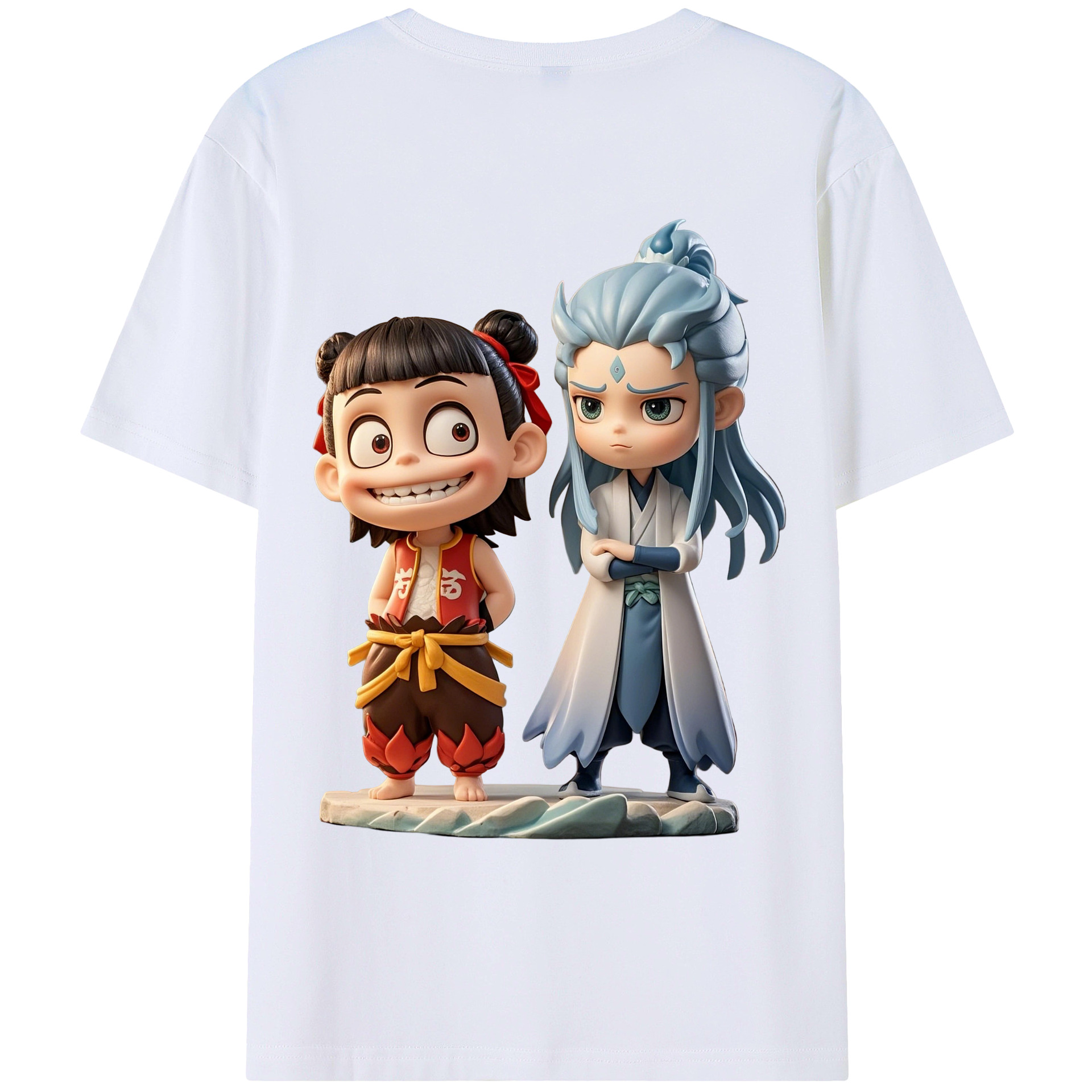 （画像用） Ne Zha 2 ナタ 魔童の大暴れ レディース半袖Tシャツ(バックプリント)