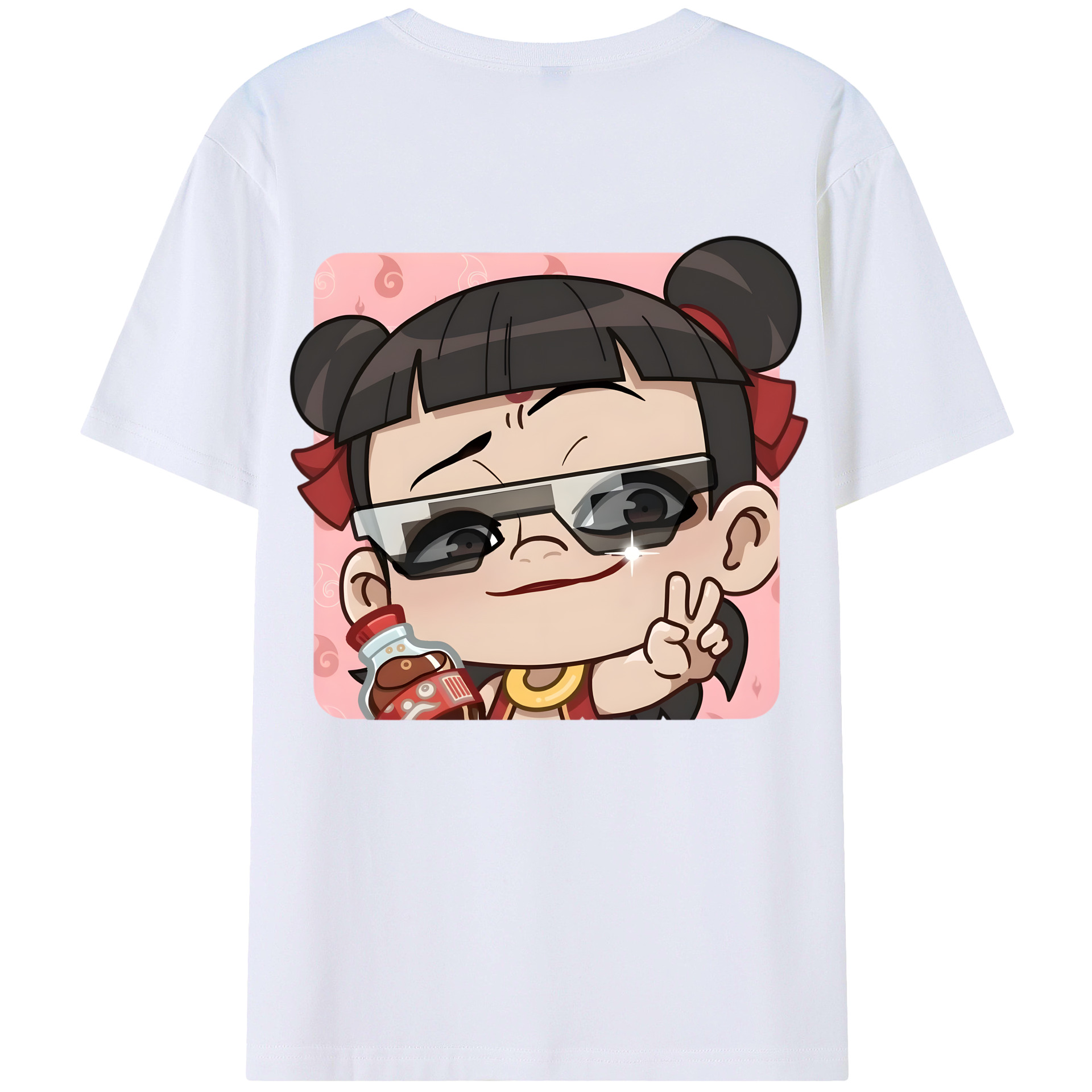 （画像用） Ne Zha 2 ナタ 魔童の大暴れ レディース半袖Tシャツ(バックプリント)