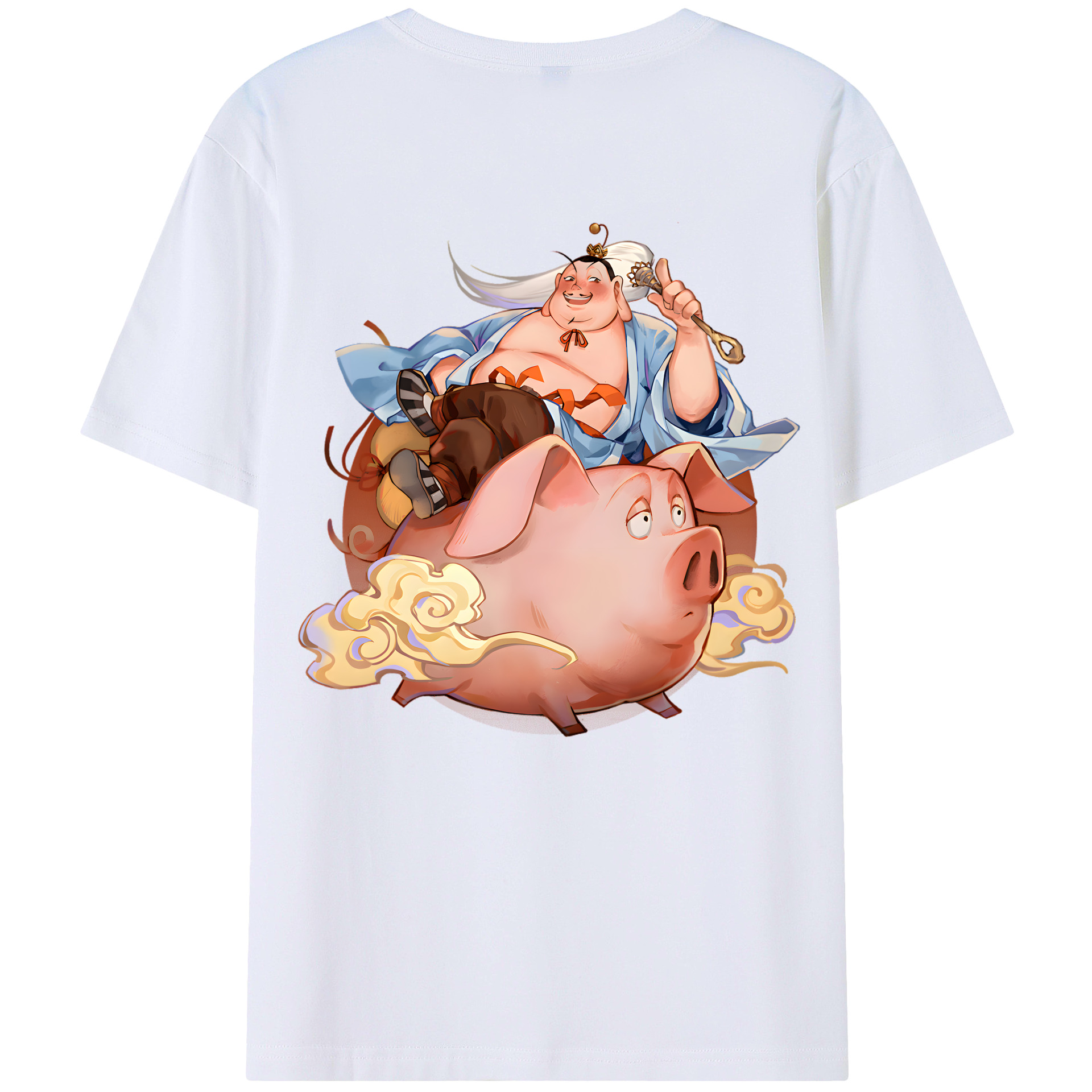 （画像用） Ne Zha 2 ナタ 魔童の大暴れ レディース半袖Tシャツ(バックプリント)