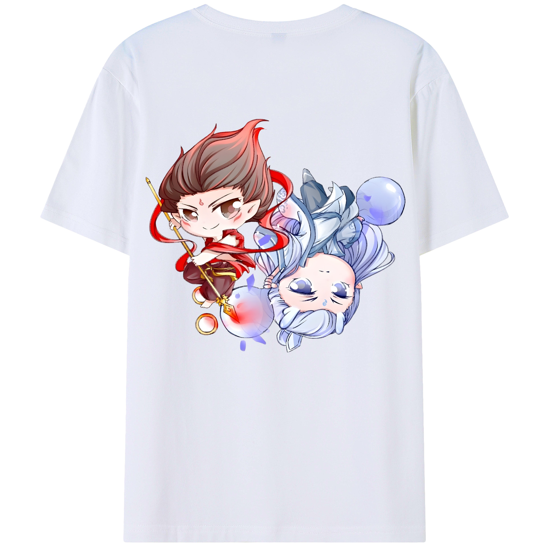 （画像用） Ne Zha 2 ナタ 魔童の大暴れ レディース半袖Tシャツ(バックプリント)