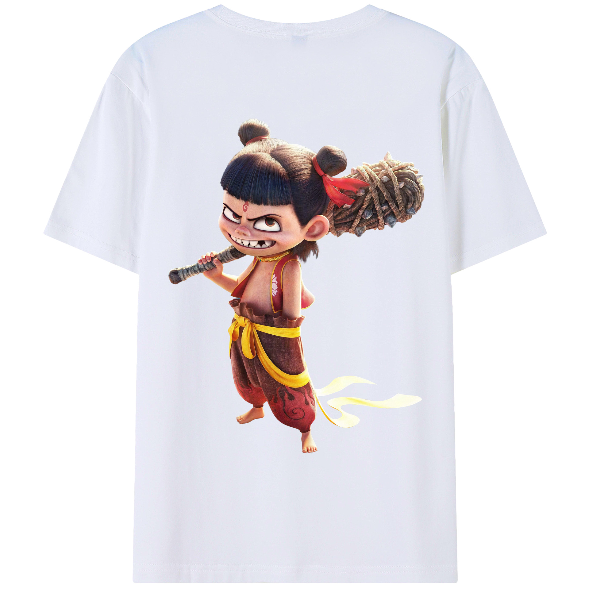 （画像用） Ne Zha 2 ナタ 魔童の大暴れ レディース半袖Tシャツ(バックプリント)