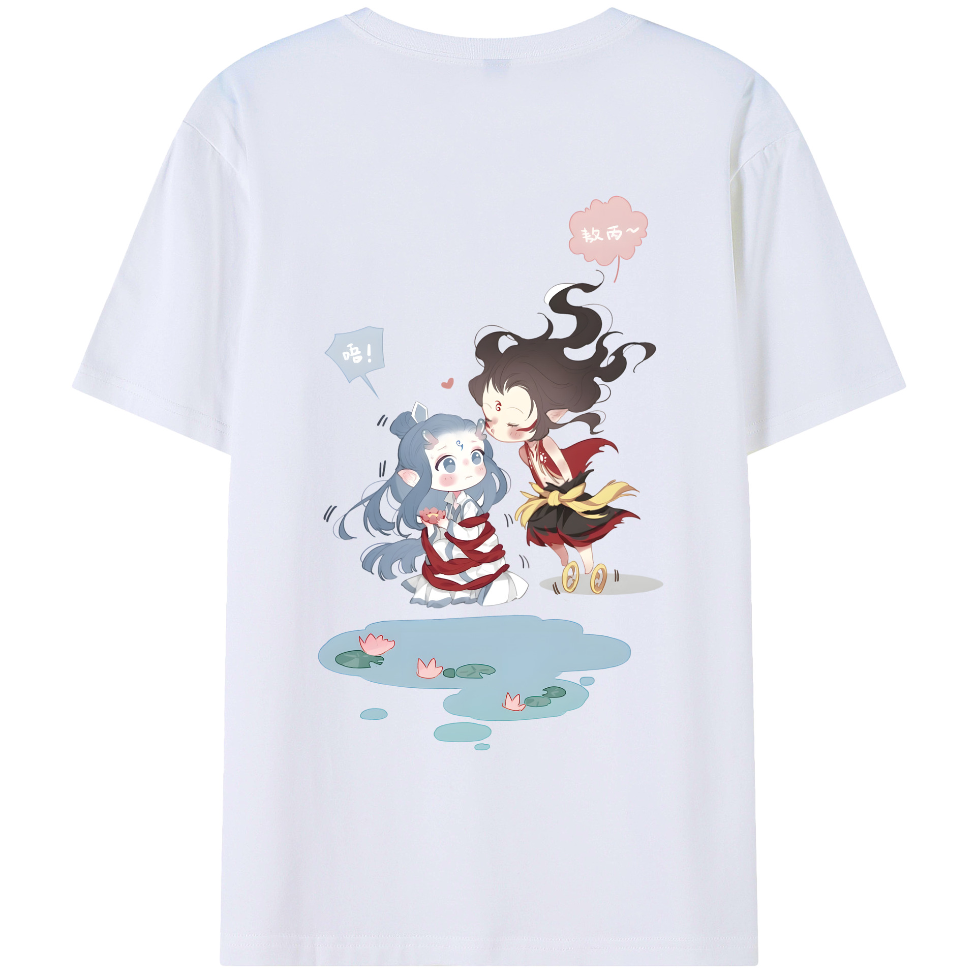 （画像用） Ne Zha 2 ナタ 魔童の大暴れ レディース半袖Tシャツ(バックプリント)