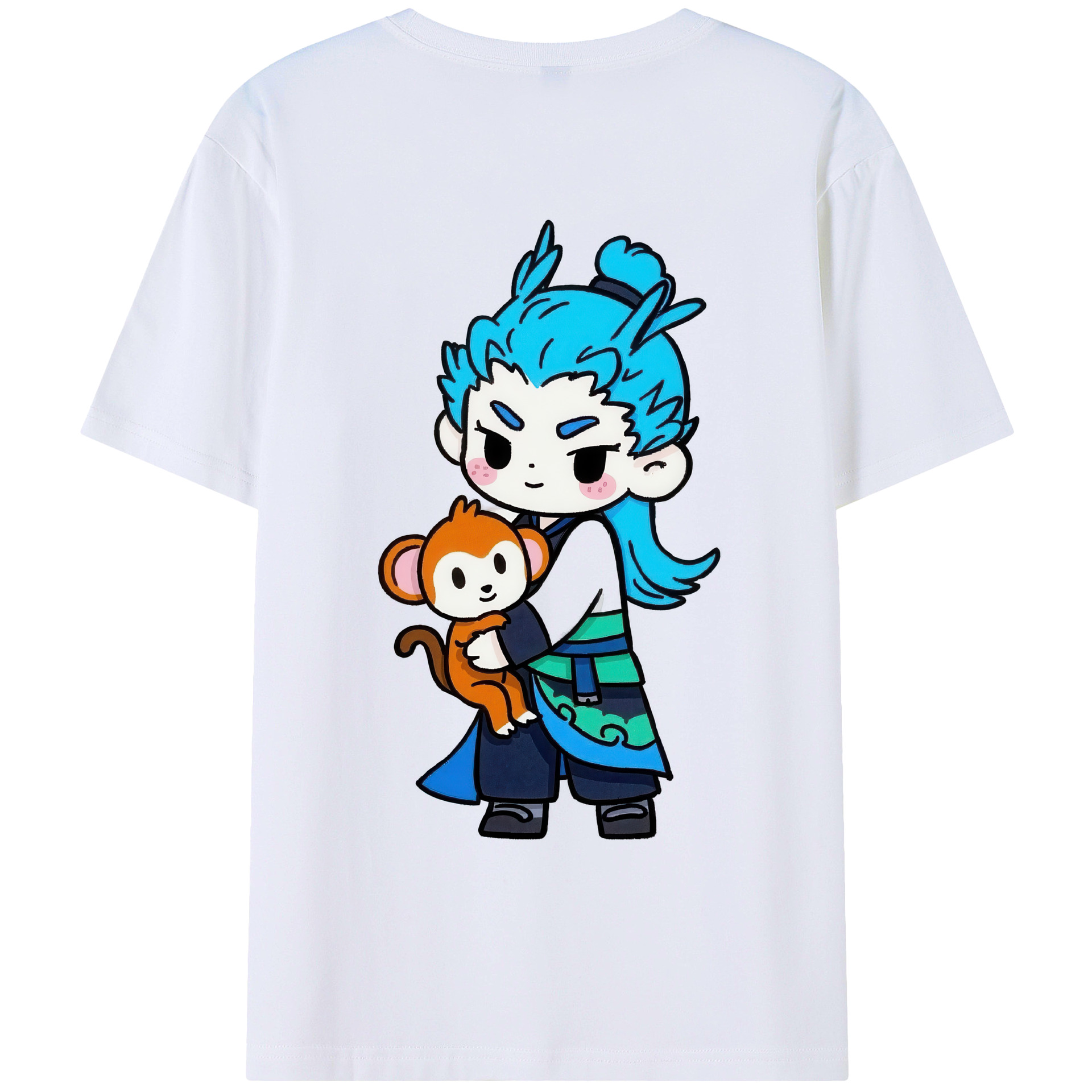 （画像用） Ne Zha 2 ナタ 魔童の大暴れ レディース半袖Tシャツ(バックプリント)