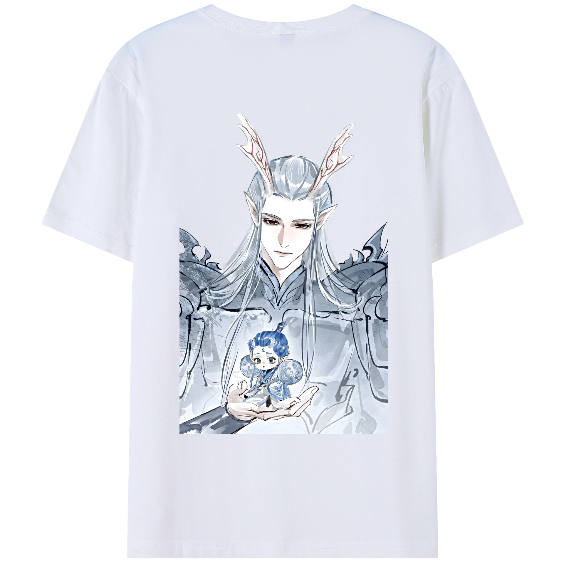 （画像用） Ne Zha 2 ナタ 魔童の大暴れ レディース半袖Tシャツ(バックプリント)
