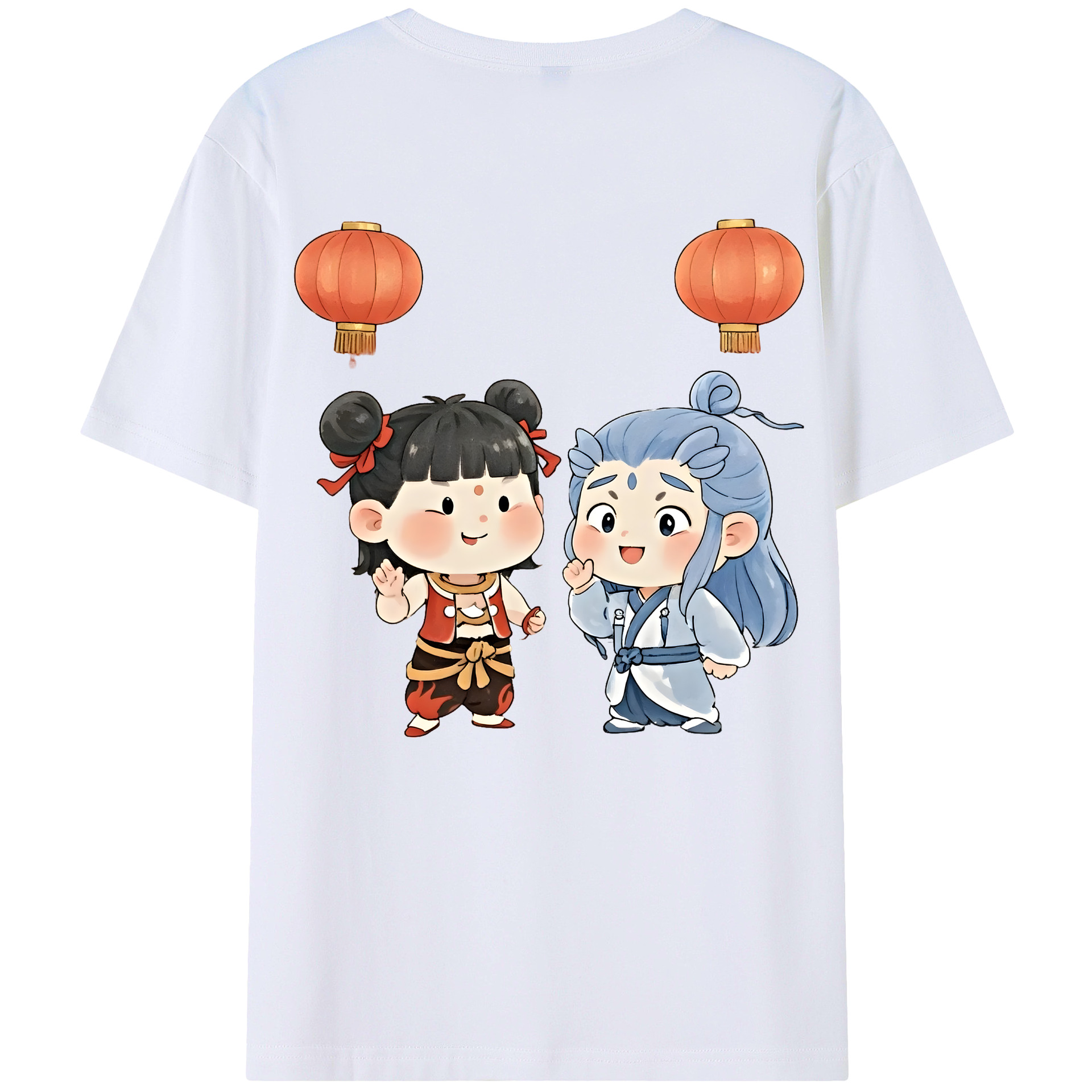 （画像用） Ne Zha 2 ナタ 魔童の大暴れ レディース半袖Tシャツ(バックプリント)