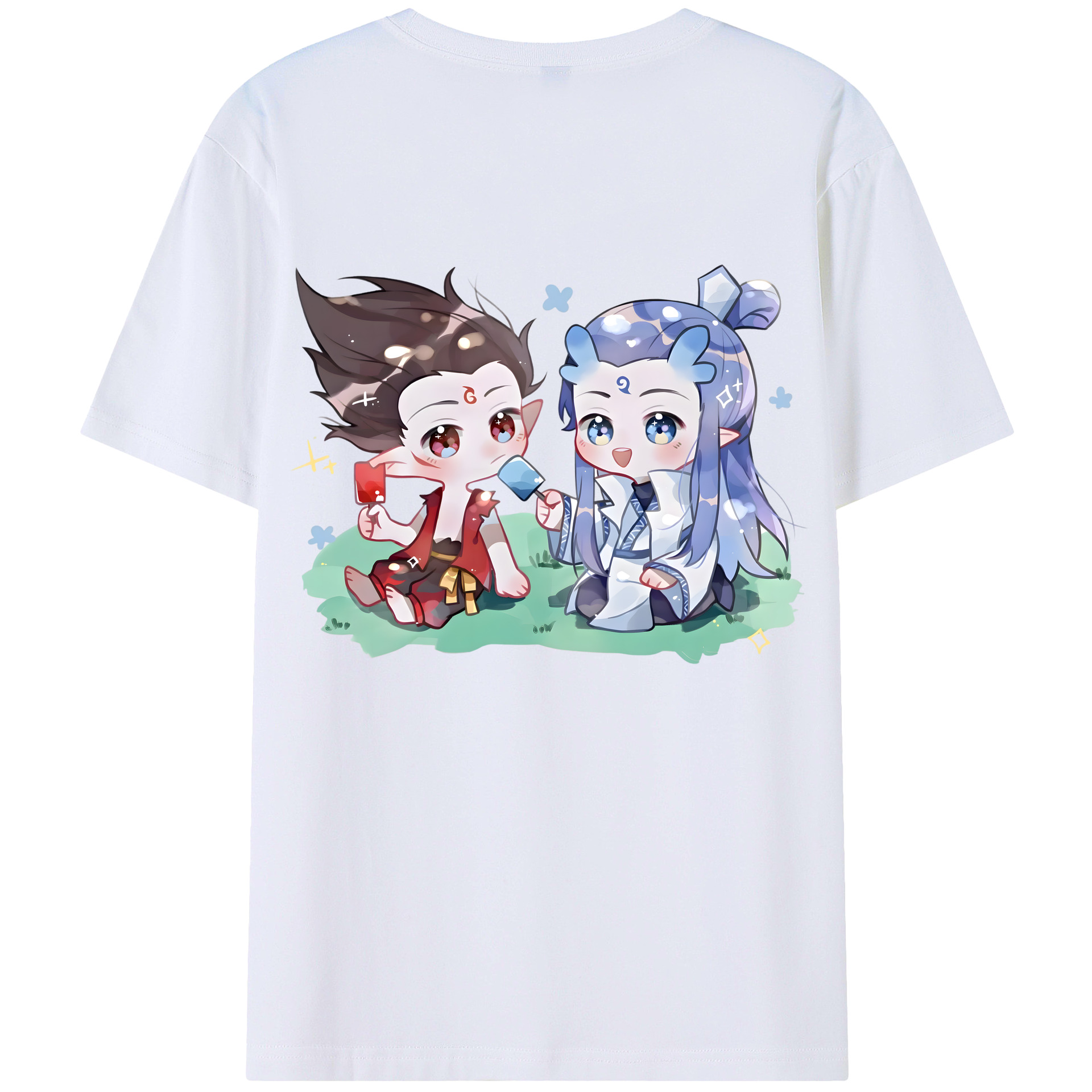 （画像用） Ne Zha 2 ナタ 魔童の大暴れ レディース半袖Tシャツ(バックプリント)