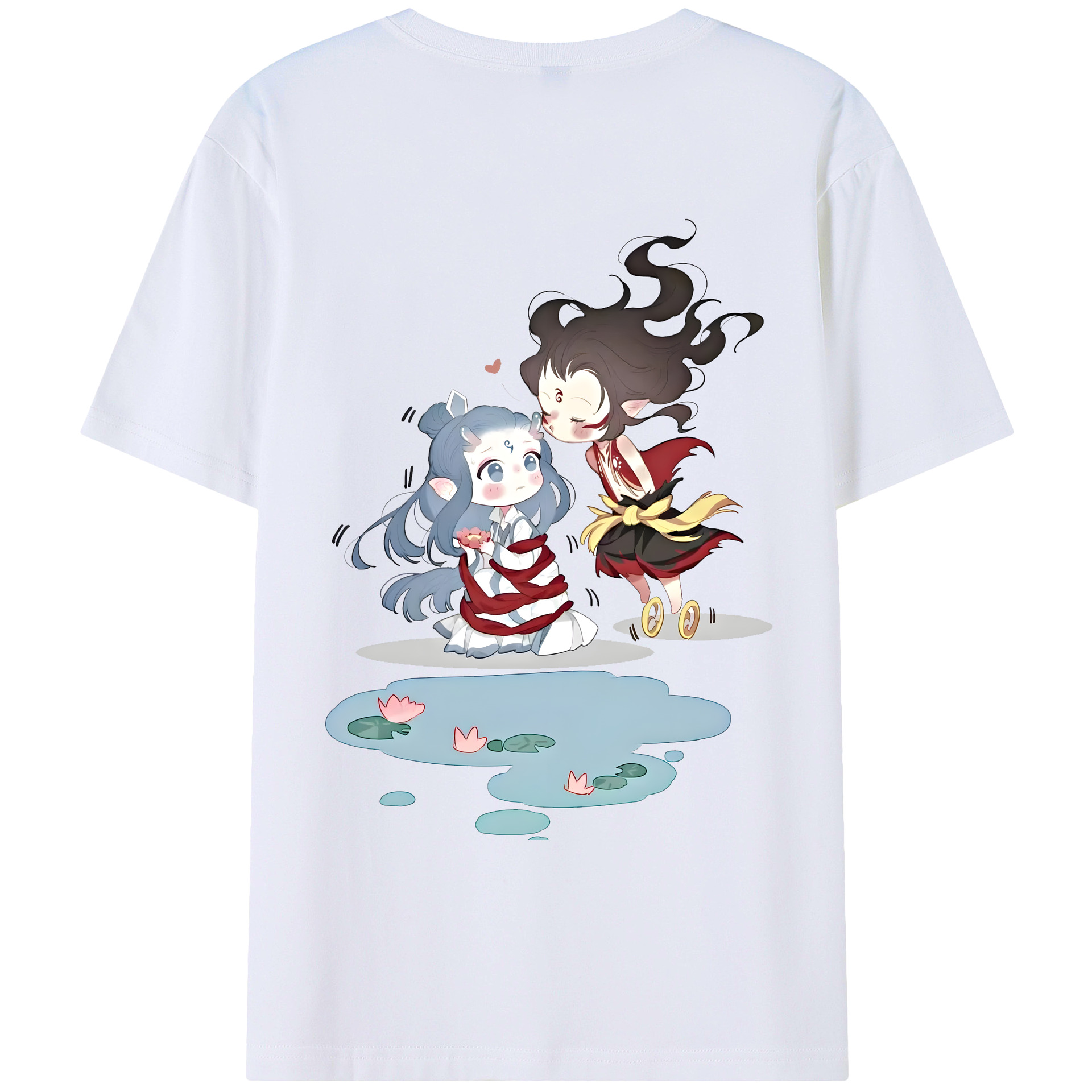（画像用） Ne Zha 2 ナタ 魔童の大暴れ レディース半袖Tシャツ(バックプリント)