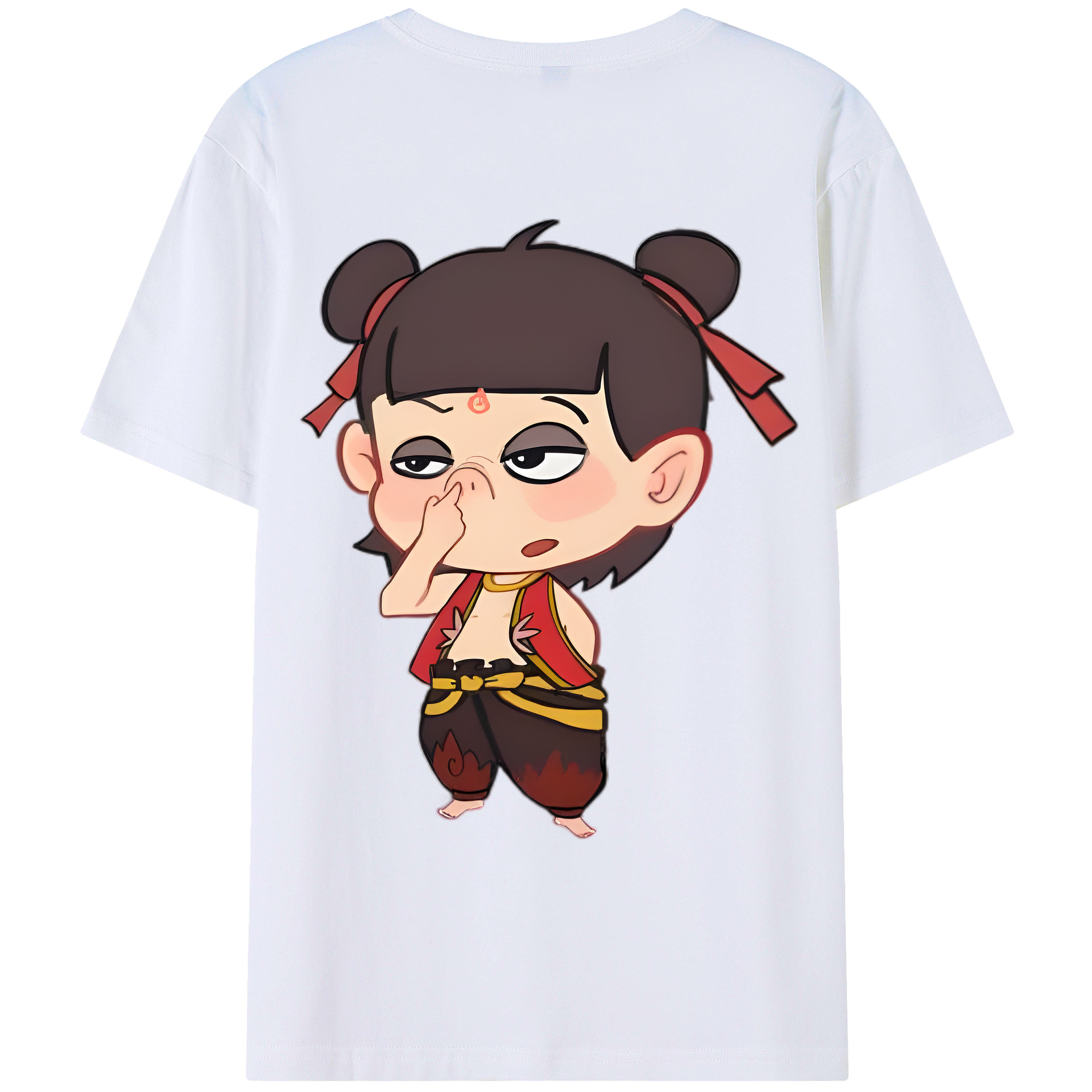 （画像用） Ne Zha 2 ナタ 魔童の大暴れ レディース半袖Tシャツ(バックプリント)