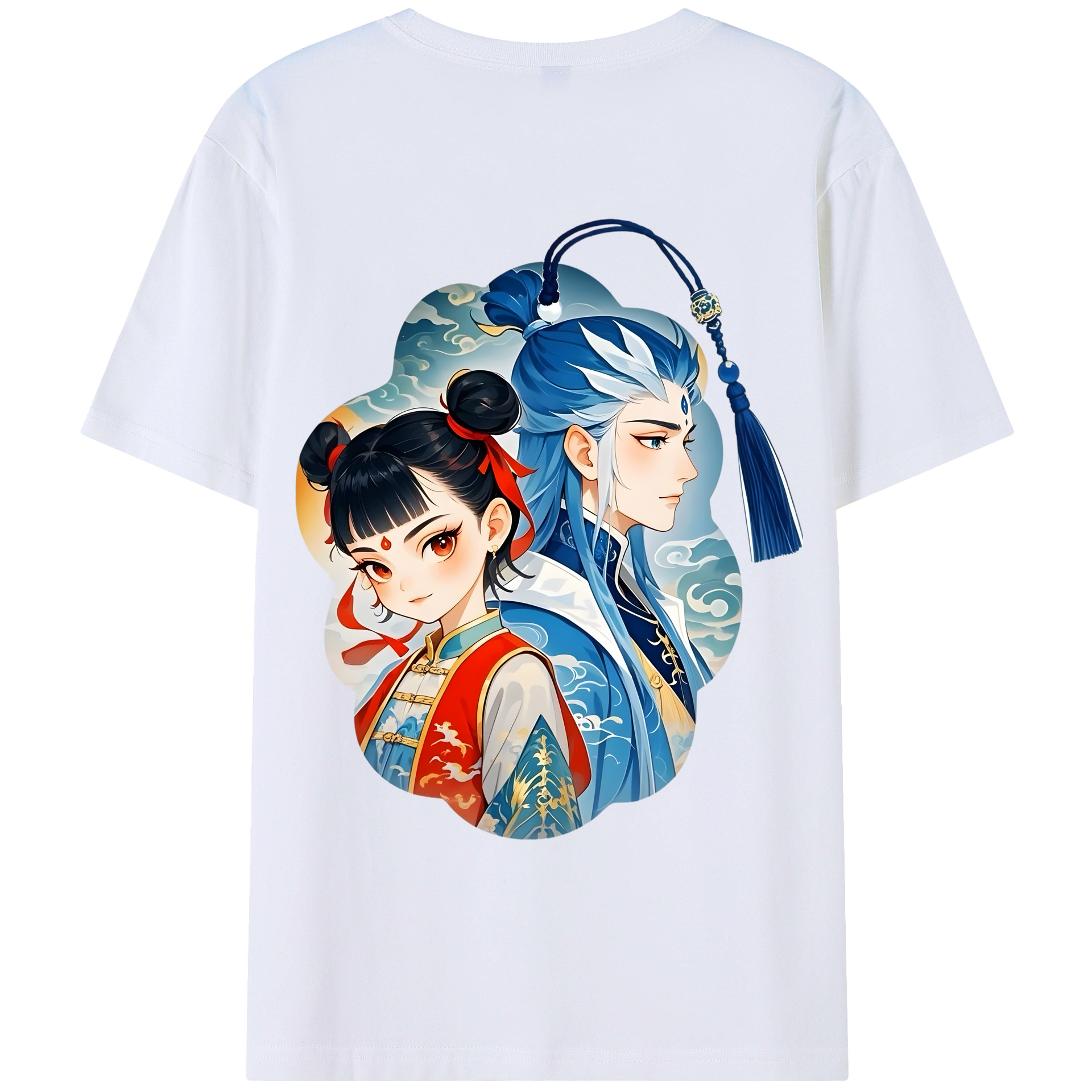 （画像用） Ne Zha 2 ナタ 魔童の大暴れ レディース半袖Tシャツ(バックプリント)