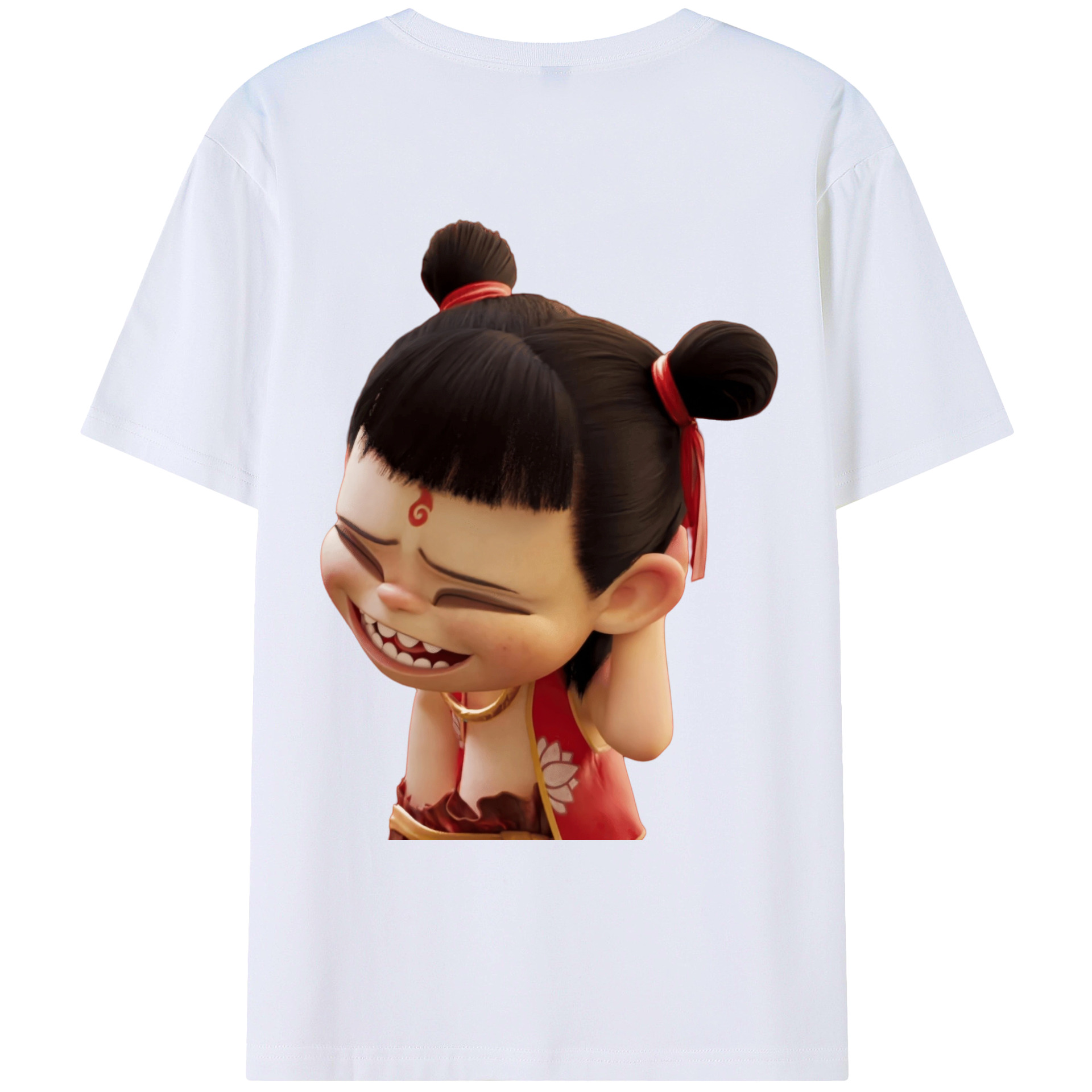 （画像用） Ne Zha 2 ナタ 魔童の大暴れ レディース半袖Tシャツ(バックプリント)