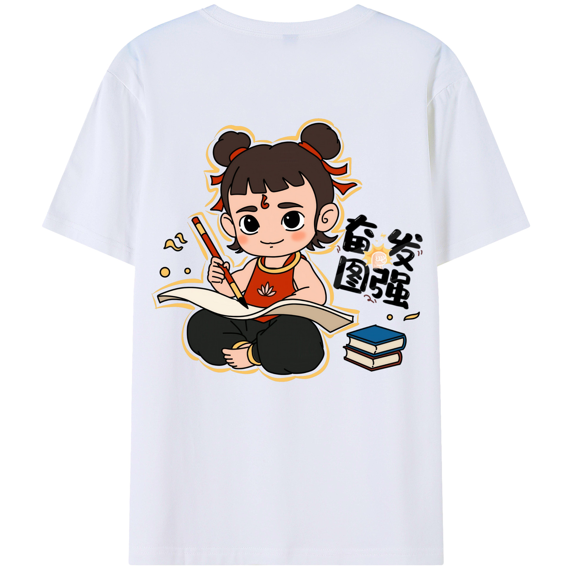 （画像用） Ne Zha 2 ナタ 魔童の大暴れ レディース半袖Tシャツ(バックプリント)