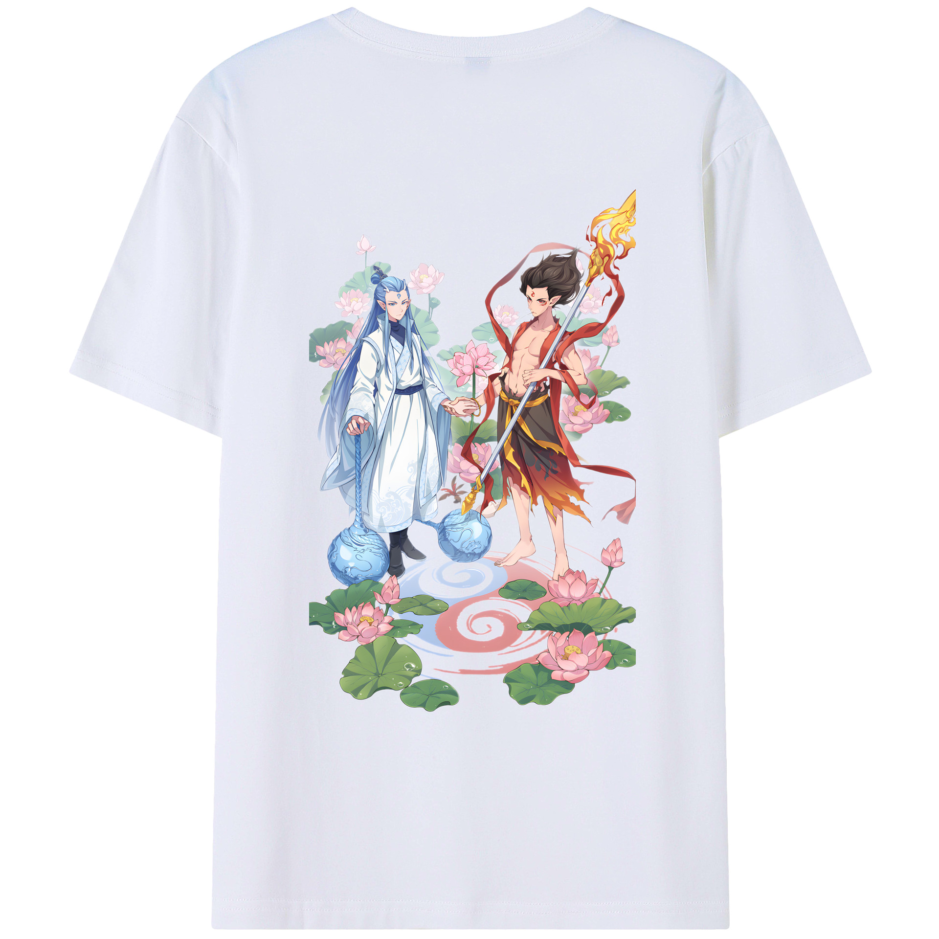 （画像用） Ne Zha 2 ナタ 魔童の大暴れ レディース半袖Tシャツ(バックプリント)