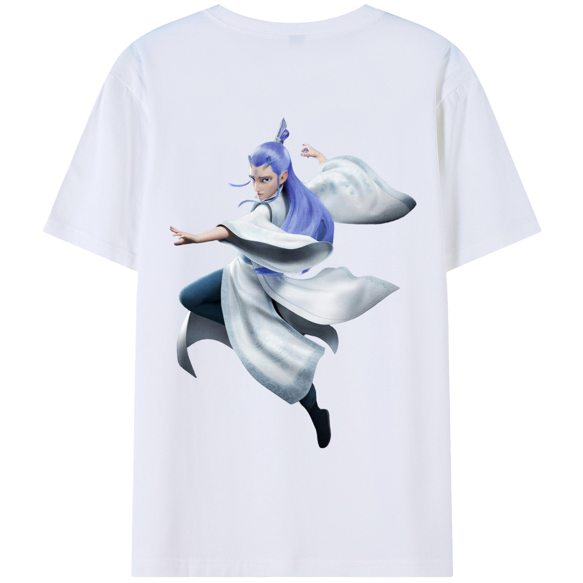 （画像用） Ne Zha 2 ナタ 魔童の大暴れ レディース半袖Tシャツ(バックプリント)
