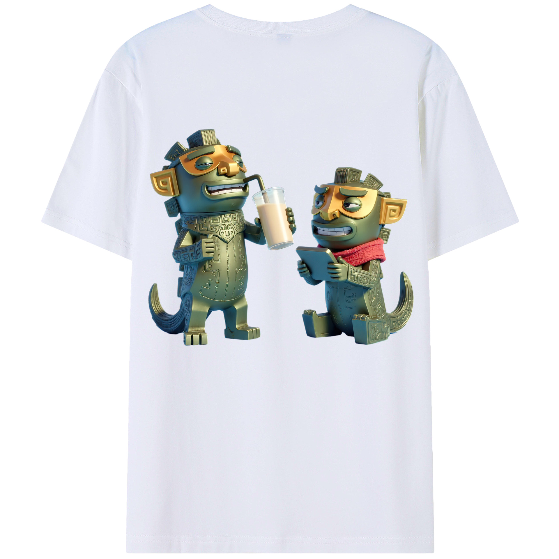 （画像用） Ne Zha 2 ナタ 魔童の大暴れ レディース半袖Tシャツ(バックプリント)