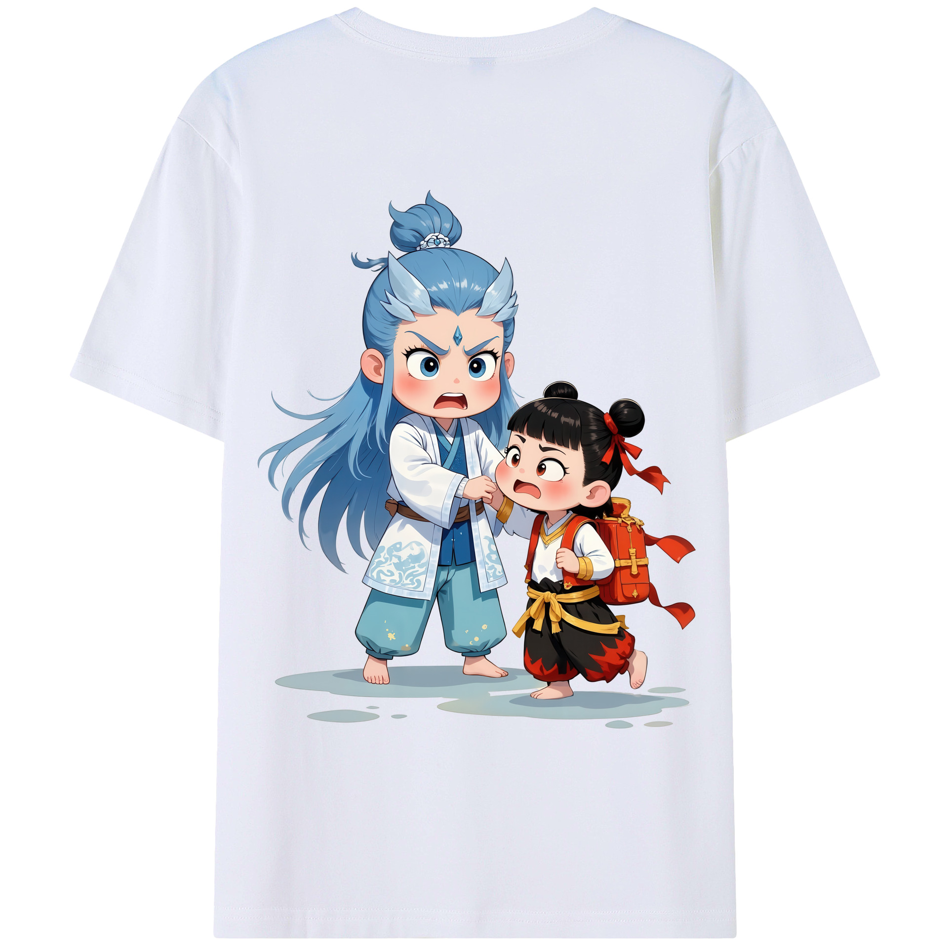 （画像用） Ne Zha 2 ナタ 魔童の大暴れ レディース半袖Tシャツ(バックプリント)