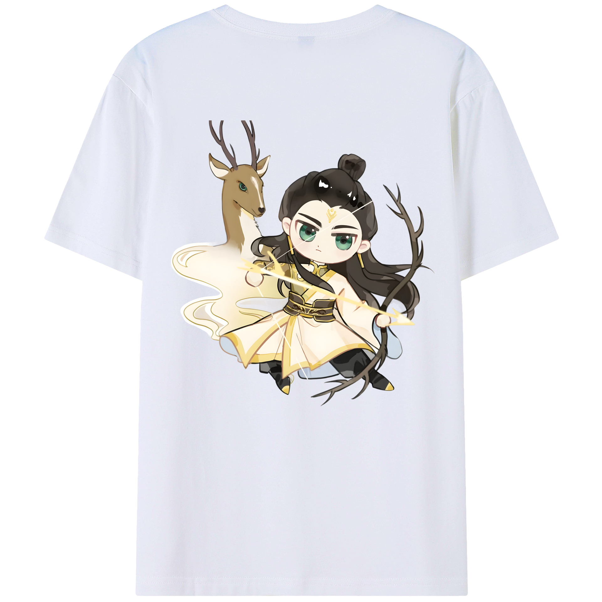 （画像用） Ne Zha 2 ナタ 魔童の大暴れ レディース半袖Tシャツ(バックプリント)