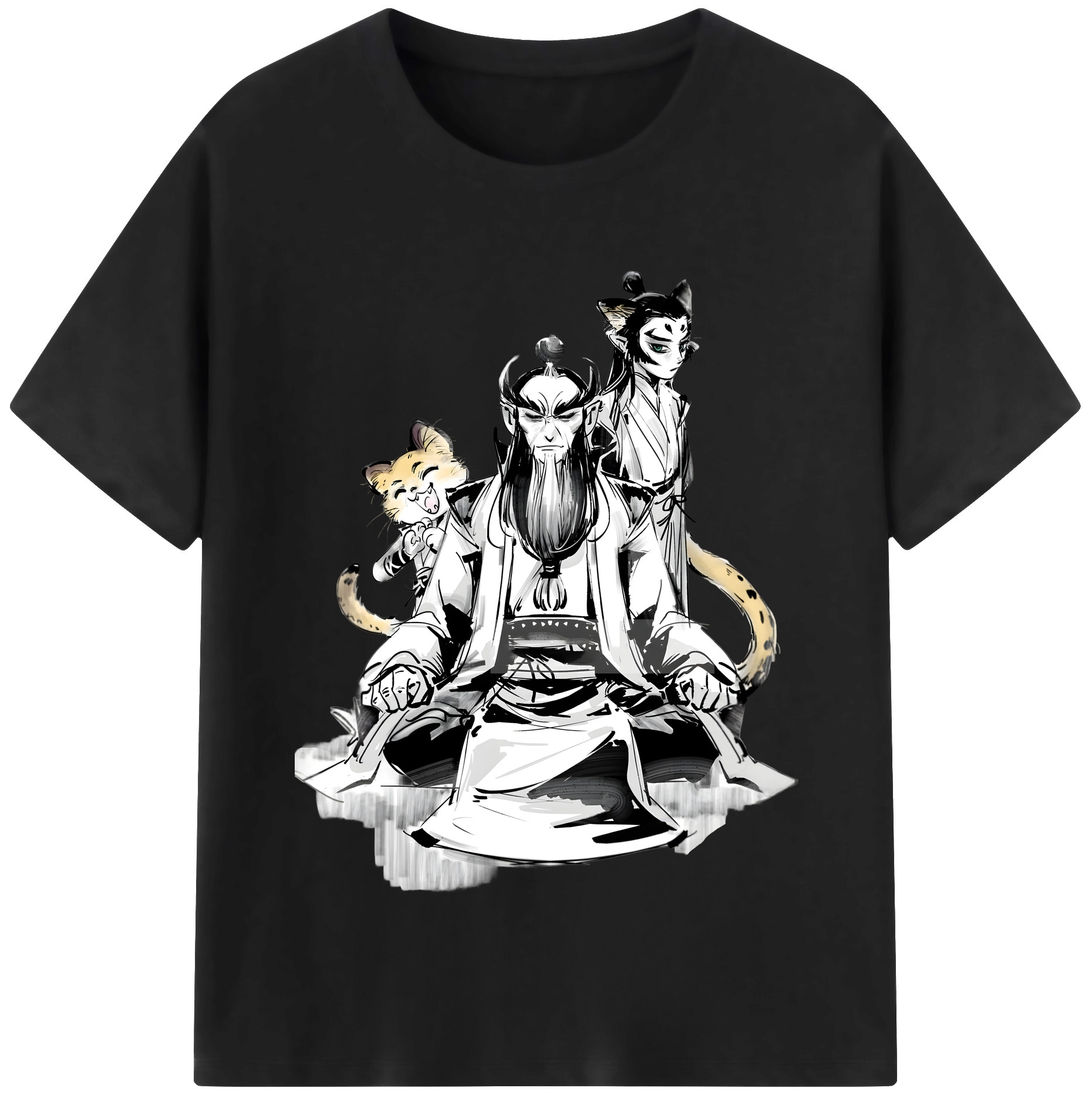 （画像用） Ne Zha 2 ナタ 魔童の大暴れ レディースカジュアルプリントTシャツ（綿100％）