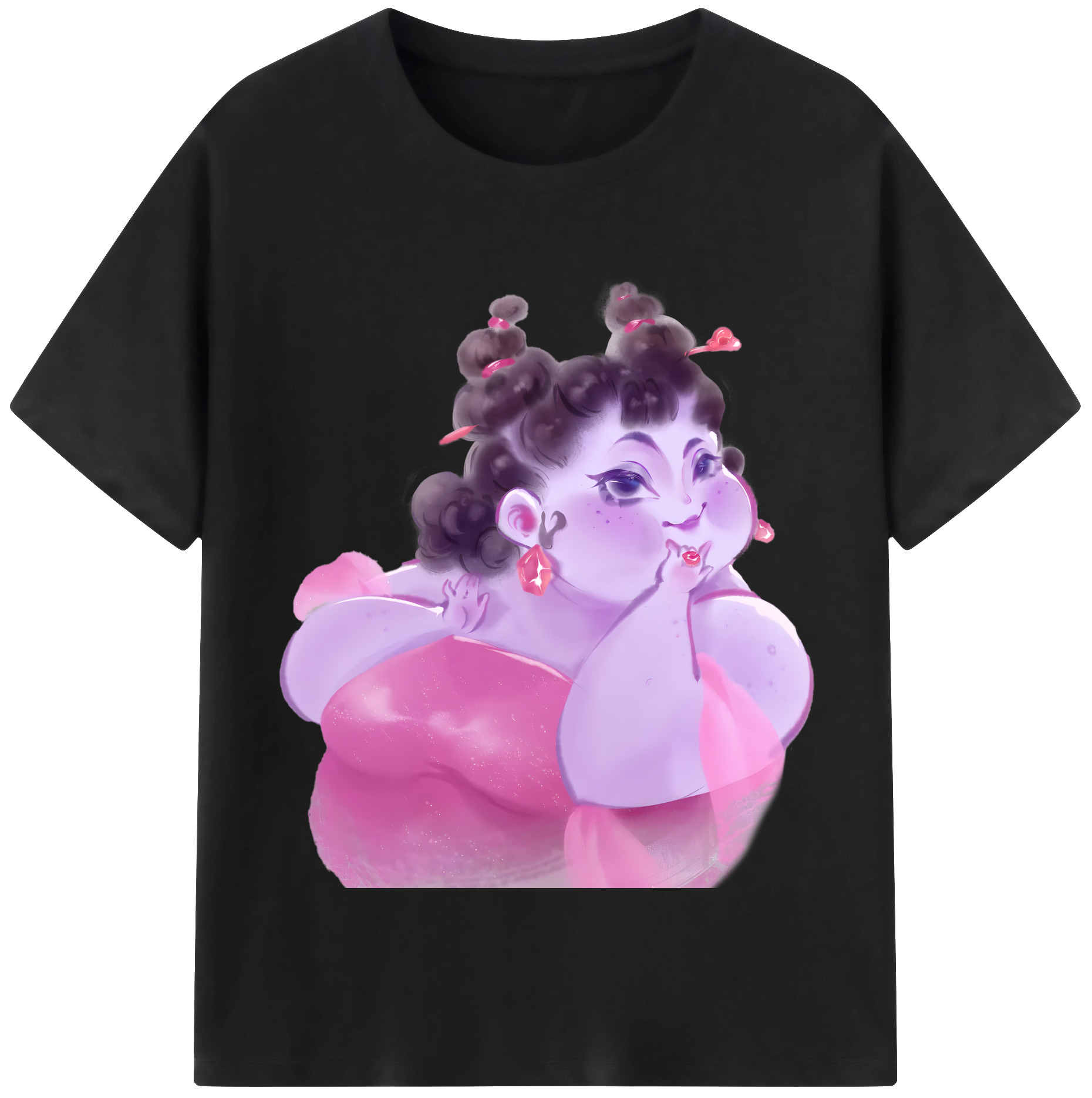 （画像用） Ne Zha 2 ナタ 魔童の大暴れ レディースカジュアルプリントTシャツ（綿100％）