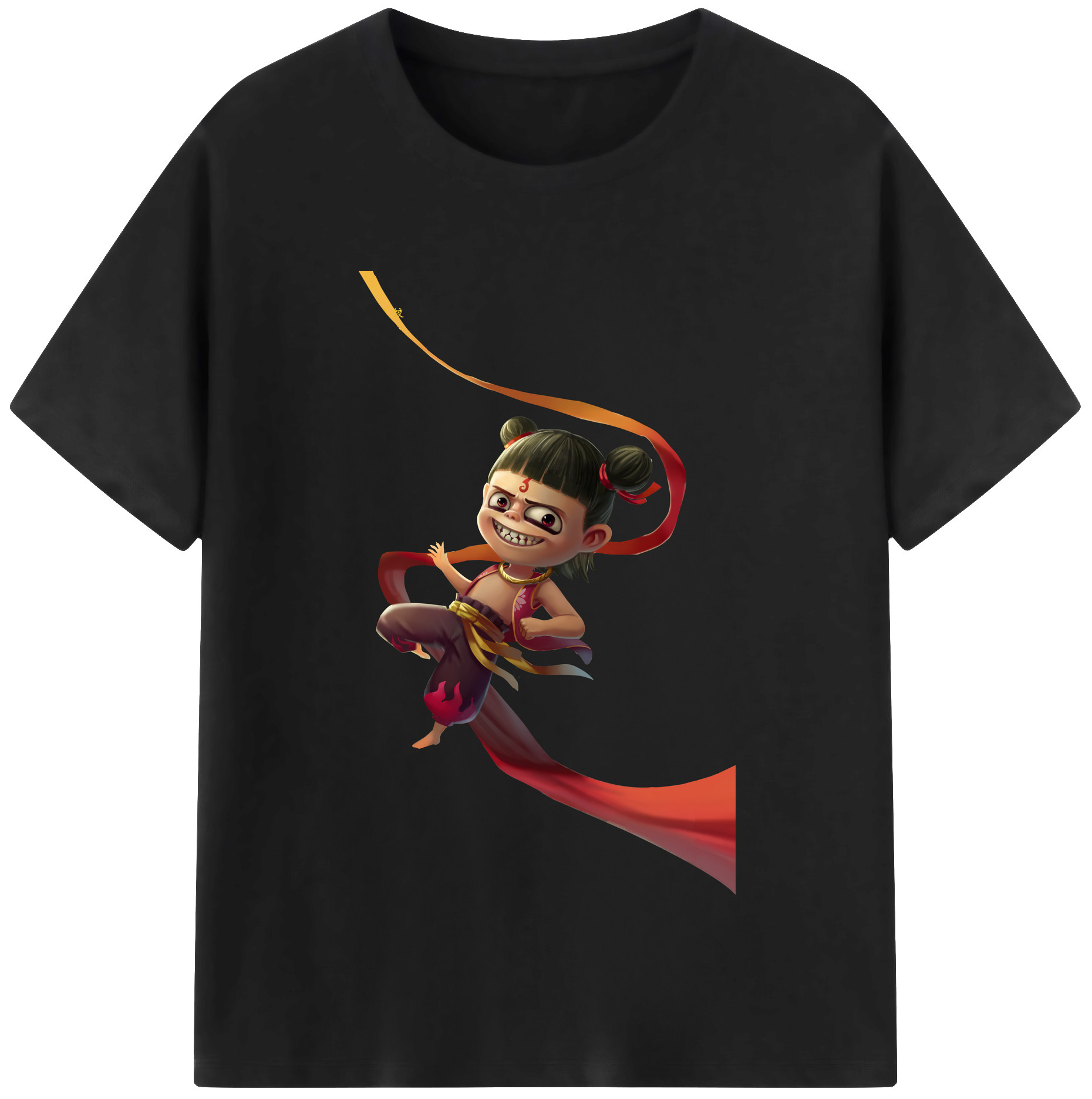 （画像用） Ne Zha 2 ナタ 魔童の大暴れ レディースカジュアルプリントTシャツ（綿100％）