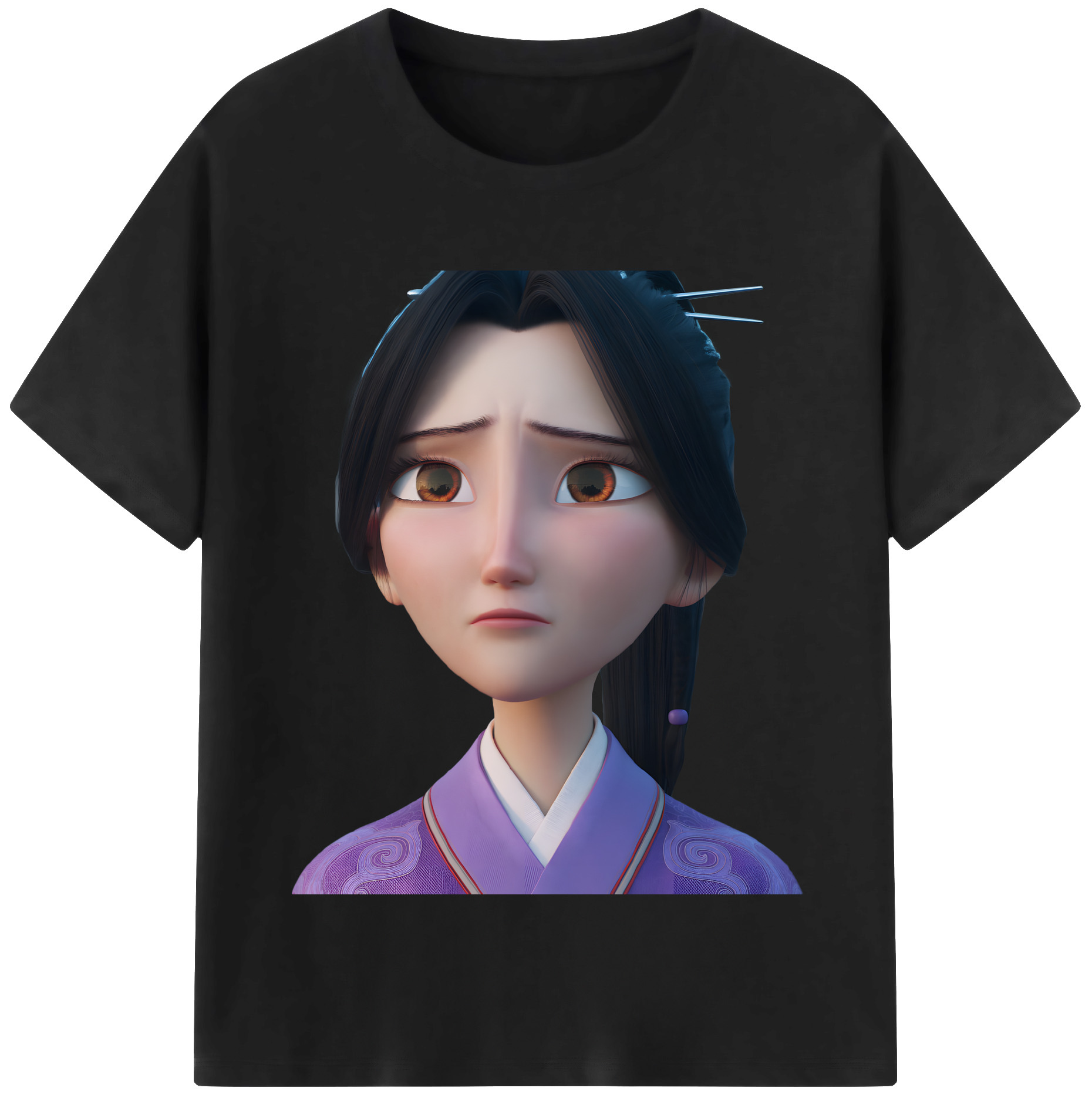 （画像用） Ne Zha 2 ナタ 魔童の大暴れ レディースカジュアルプリントTシャツ（綿100％）