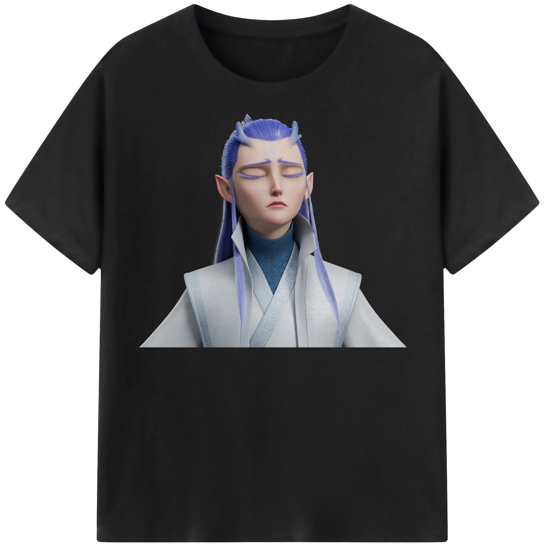 （画像用） Ne Zha 2 ナタ 魔童の大暴れ レディースカジュアルプリントTシャツ（綿100％）
