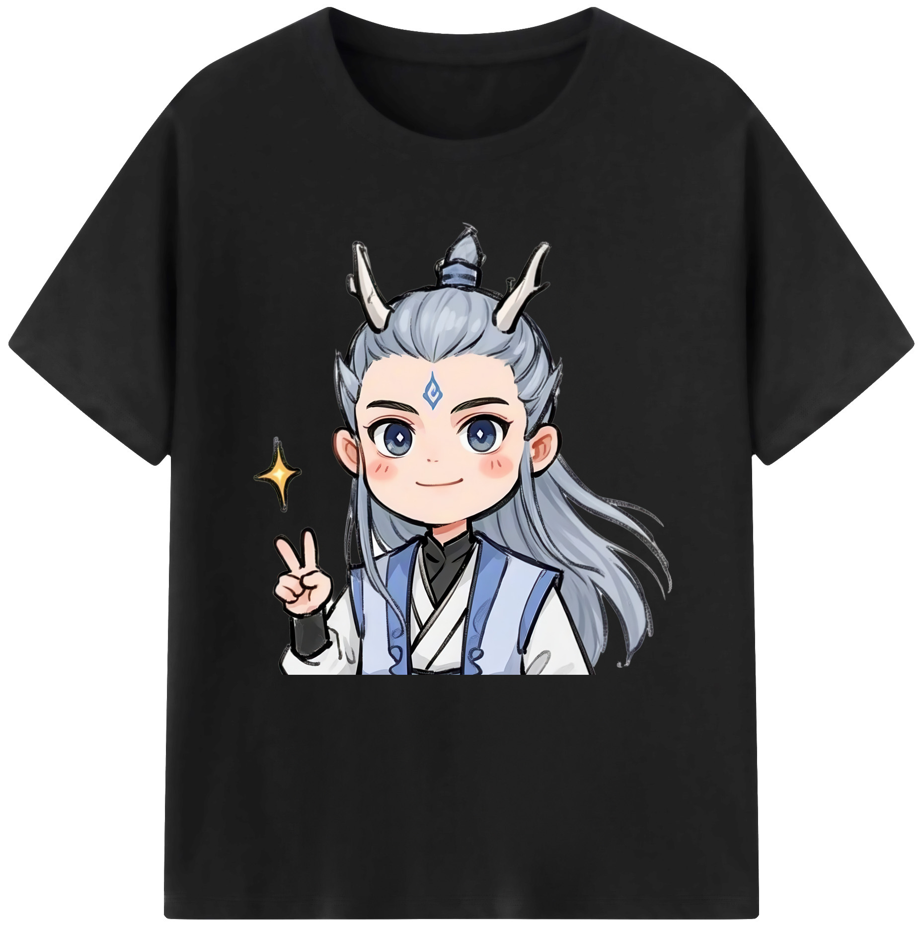 （画像用） Ne Zha 2 ナタ 魔童の大暴れ レディースカジュアルプリントTシャツ（綿100％）