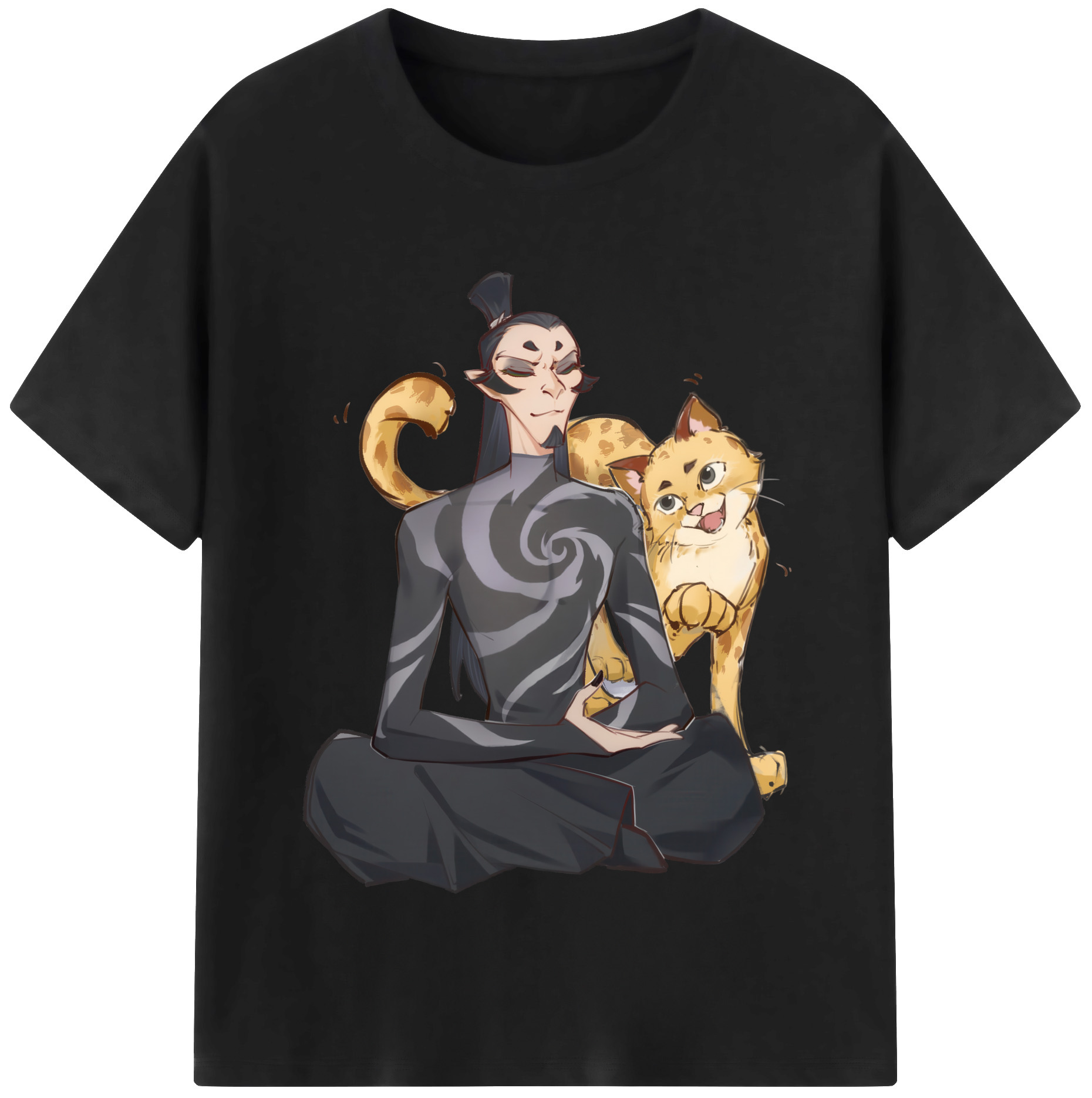（画像用） Ne Zha 2 ナタ 魔童の大暴れ レディースカジュアルプリントTシャツ（綿100％）