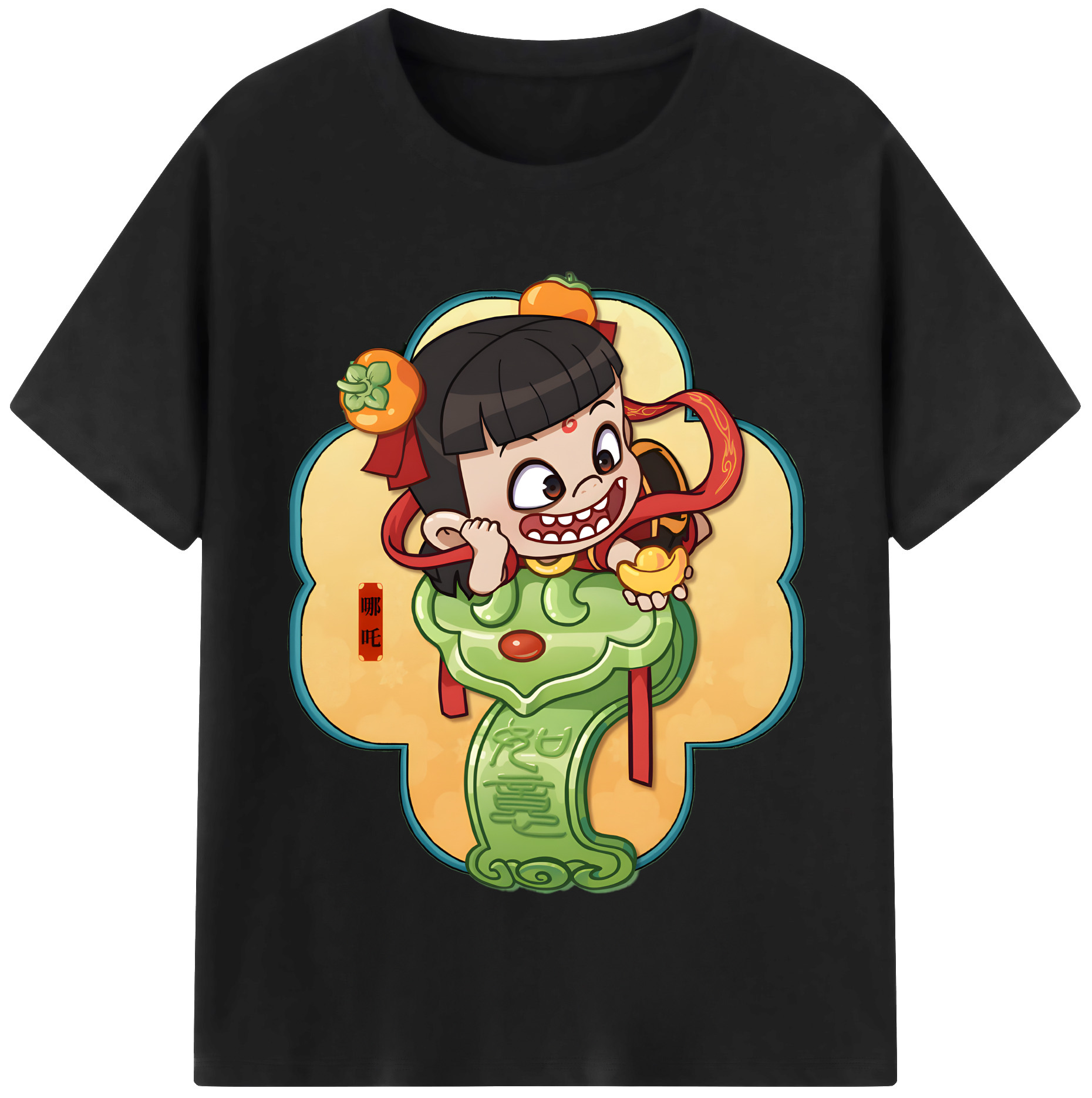 （画像用） Ne Zha 2 ナタ 魔童の大暴れ レディースカジュアルプリントTシャツ（綿100％）