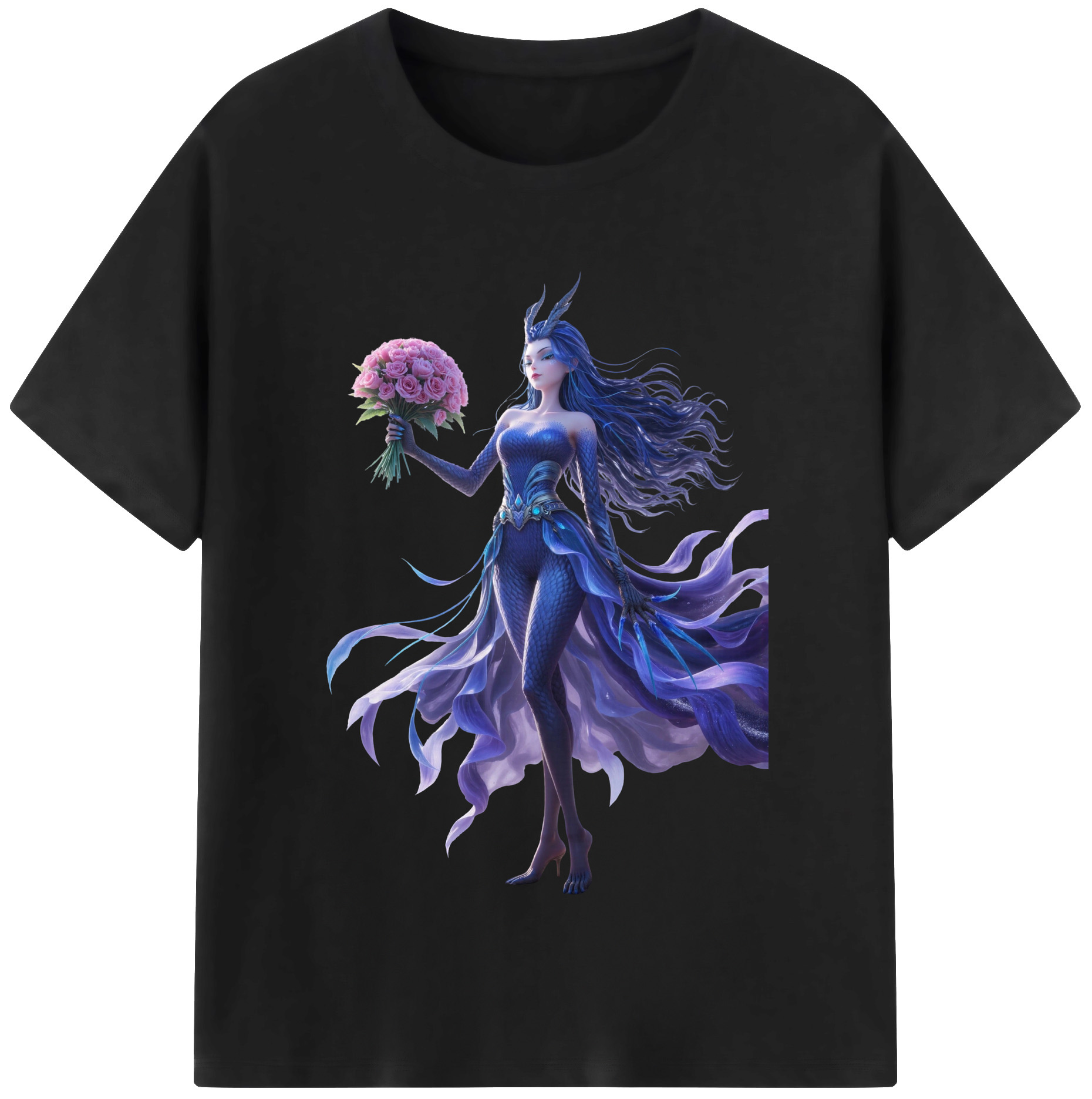 （画像用） Ne Zha 2 ナタ 魔童の大暴れ レディースカジュアルプリントTシャツ（綿100％）