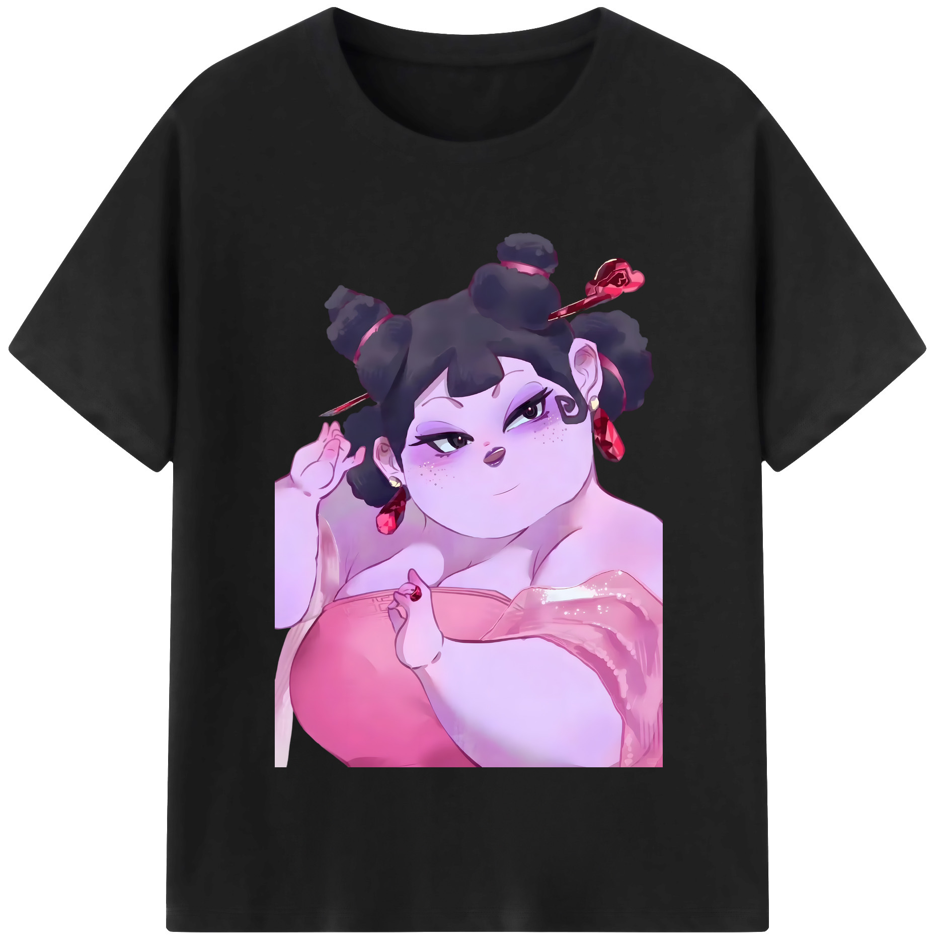 （画像用） Ne Zha 2 ナタ 魔童の大暴れ レディースカジュアルプリントTシャツ（綿100％）
