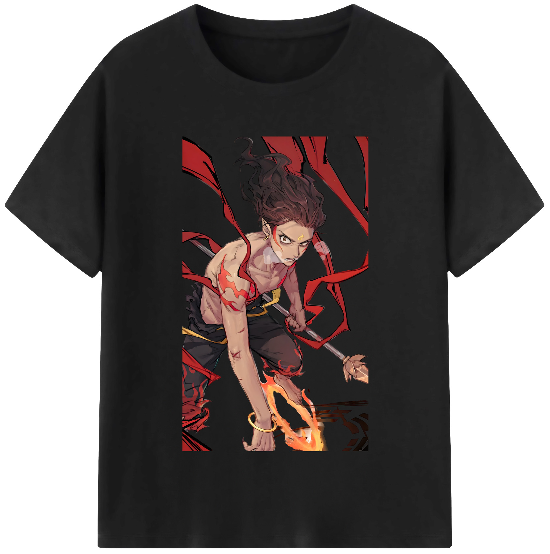 （画像用） Ne Zha 2 ナタ 魔童の大暴れ レディースカジュアルプリントTシャツ（綿100％）