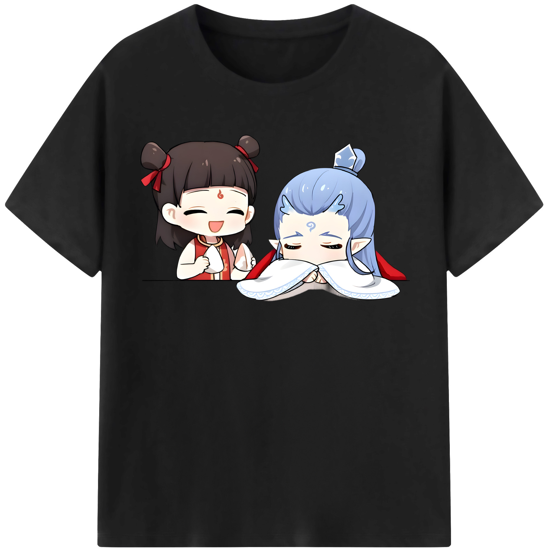 （画像用） Ne Zha 2 ナタ 魔童の大暴れ レディースカジュアルプリントTシャツ（綿100％）