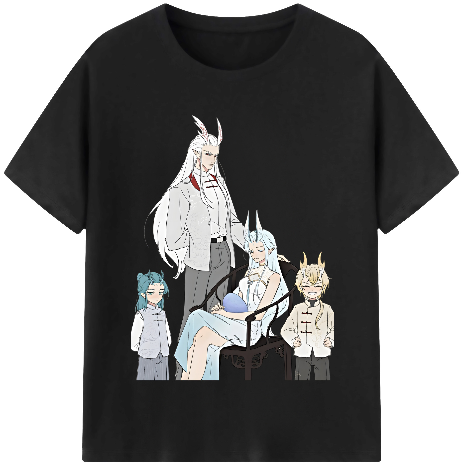 （画像用） Ne Zha 2 ナタ 魔童の大暴れ レディースカジュアルプリントTシャツ（綿100％）
