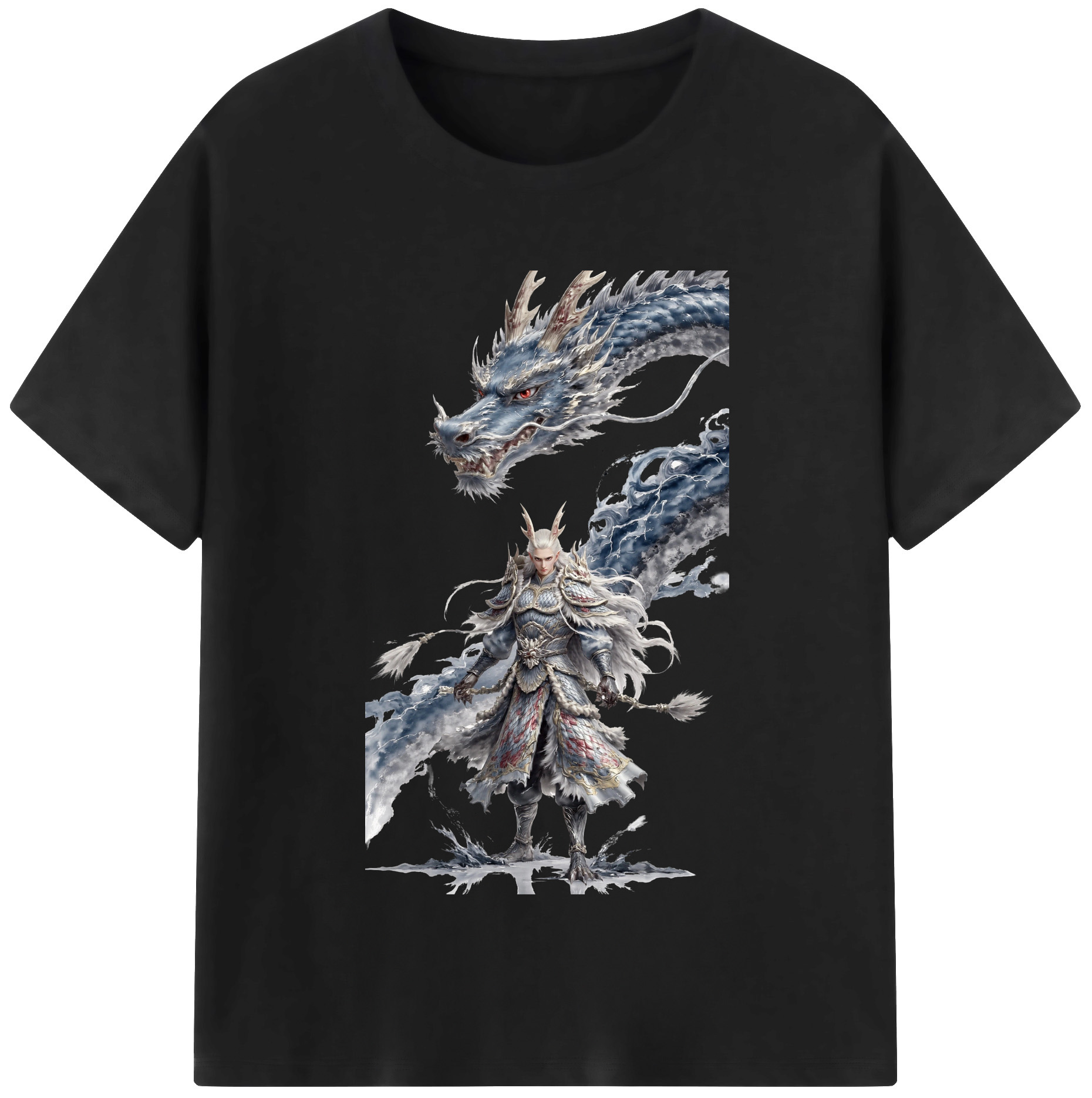 （画像用） Ne Zha 2 ナタ 魔童の大暴れ レディースカジュアルプリントTシャツ（綿100％）