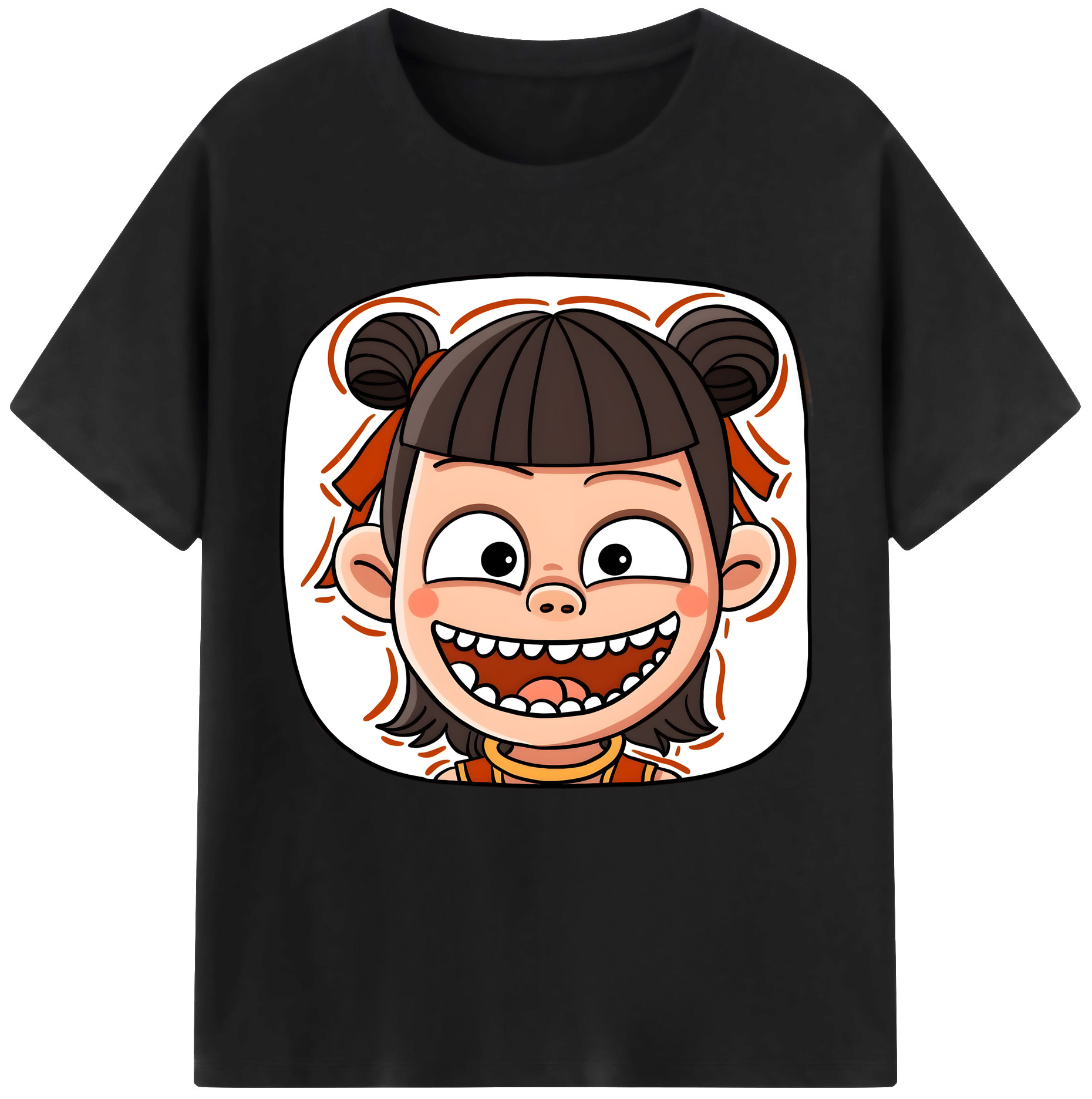 （画像用） Ne Zha 2 ナタ 魔童の大暴れ レディースカジュアルプリントTシャツ（綿100％）