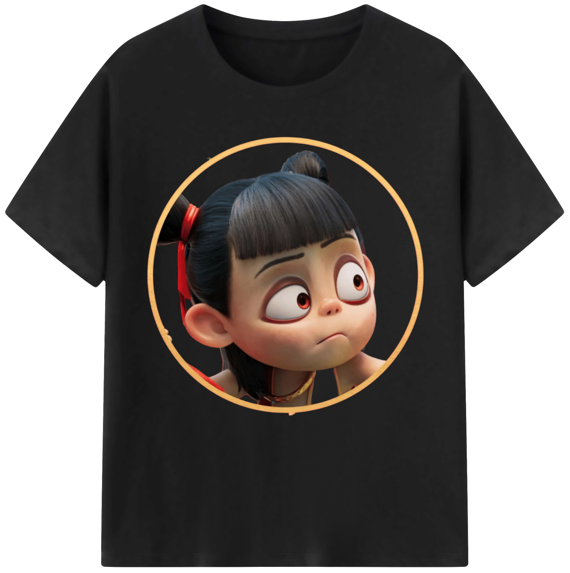 （画像用） Ne Zha 2 ナタ 魔童の大暴れ レディースカジュアルプリントTシャツ（綿100％）