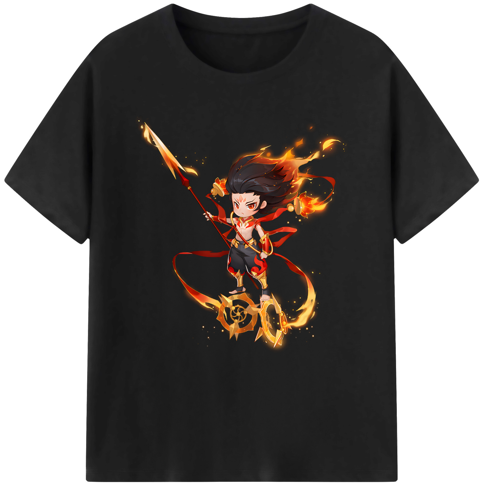 （画像用） Ne Zha 2 ナタ 魔童の大暴れ レディースカジュアルプリントTシャツ（綿100％）