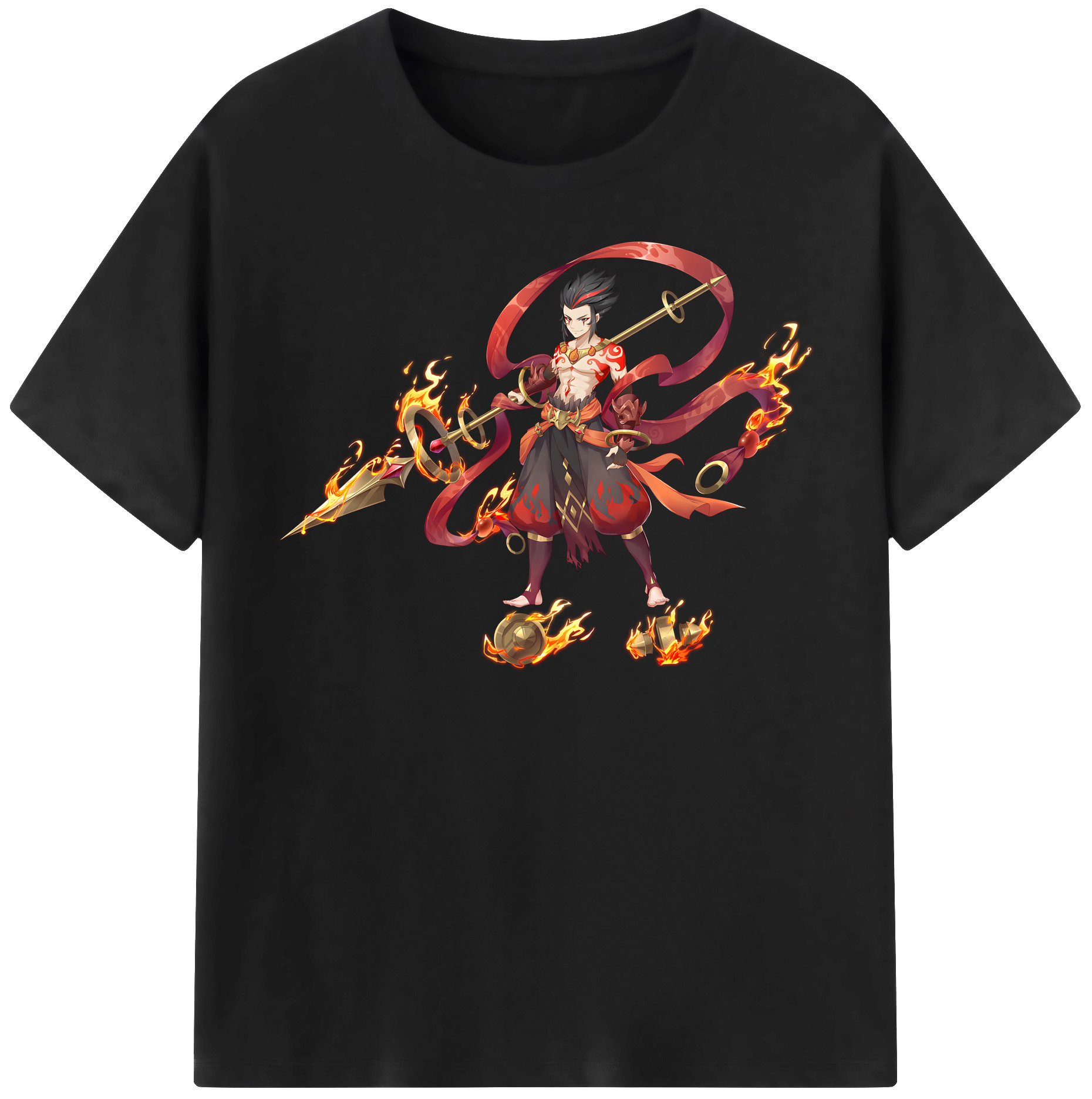 （画像用） Ne Zha 2 ナタ 魔童の大暴れ レディースカジュアルプリントTシャツ（綿100％）