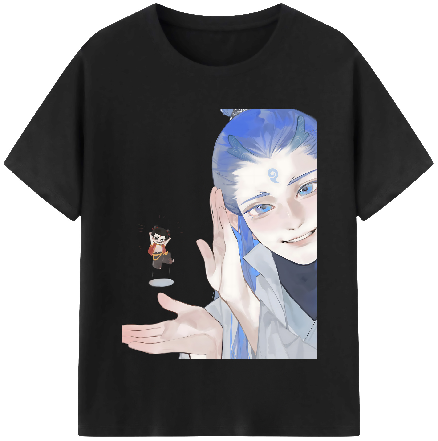 （画像用） Ne Zha 2 ナタ 魔童の大暴れ レディースカジュアルプリントTシャツ（綿100％）