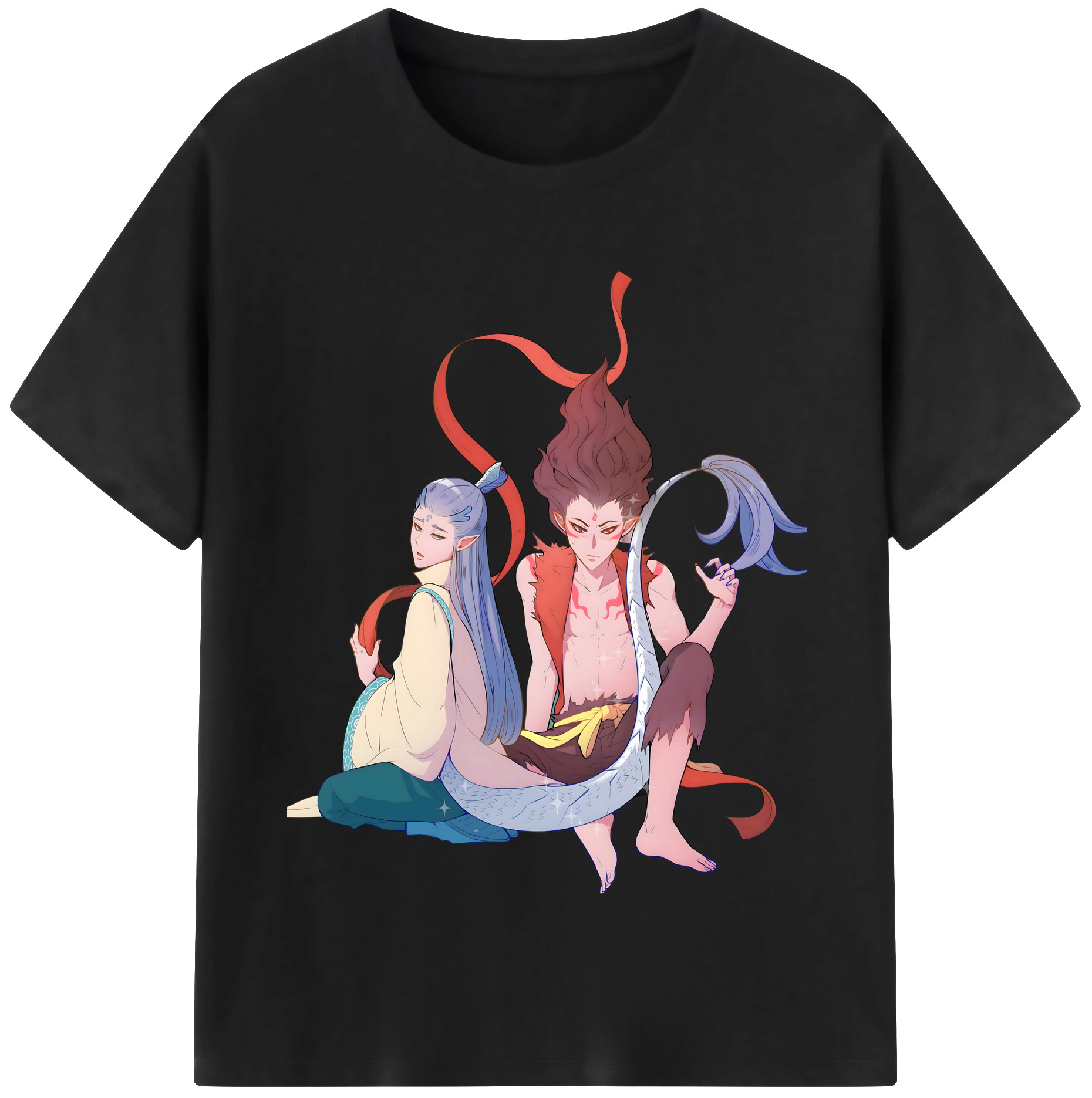 （画像用） Ne Zha 2 ナタ 魔童の大暴れ レディースカジュアルプリントTシャツ（綿100％）