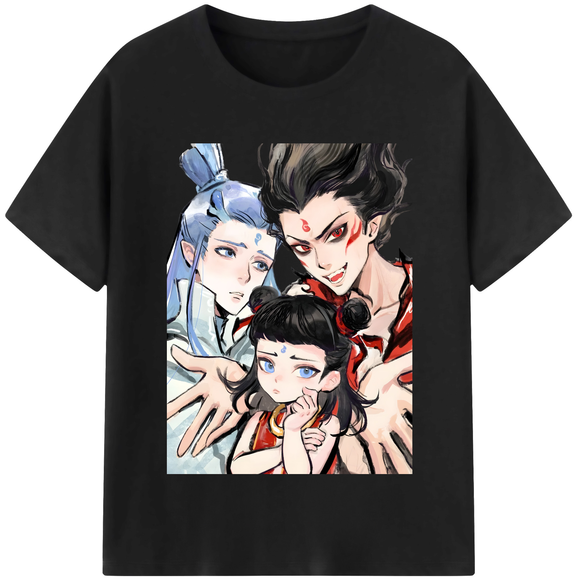 （画像用） Ne Zha 2 ナタ 魔童の大暴れ レディースカジュアルプリントTシャツ（綿100％）