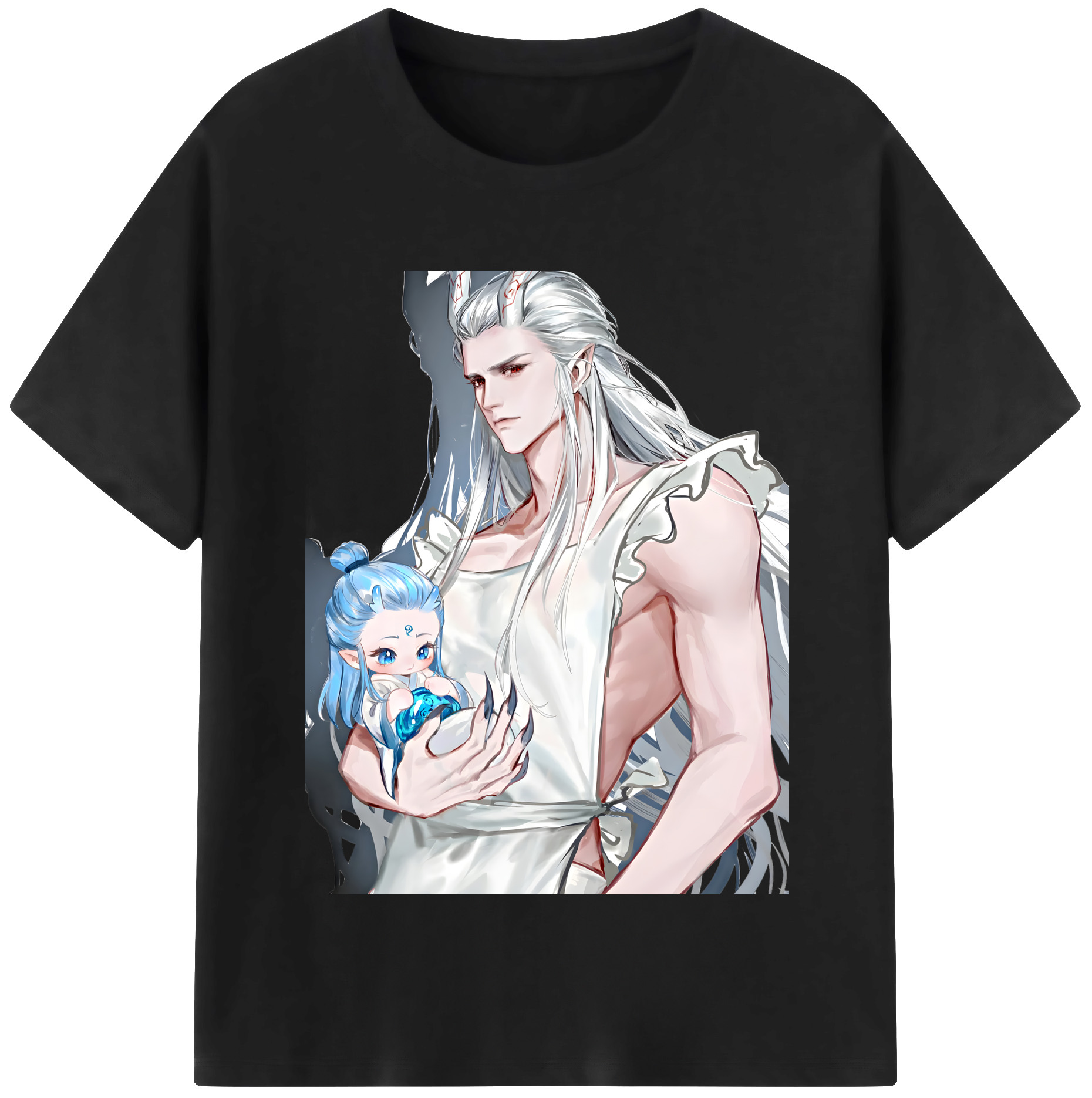 （画像用） Ne Zha 2 ナタ 魔童の大暴れ レディースカジュアルプリントTシャツ（綿100％）