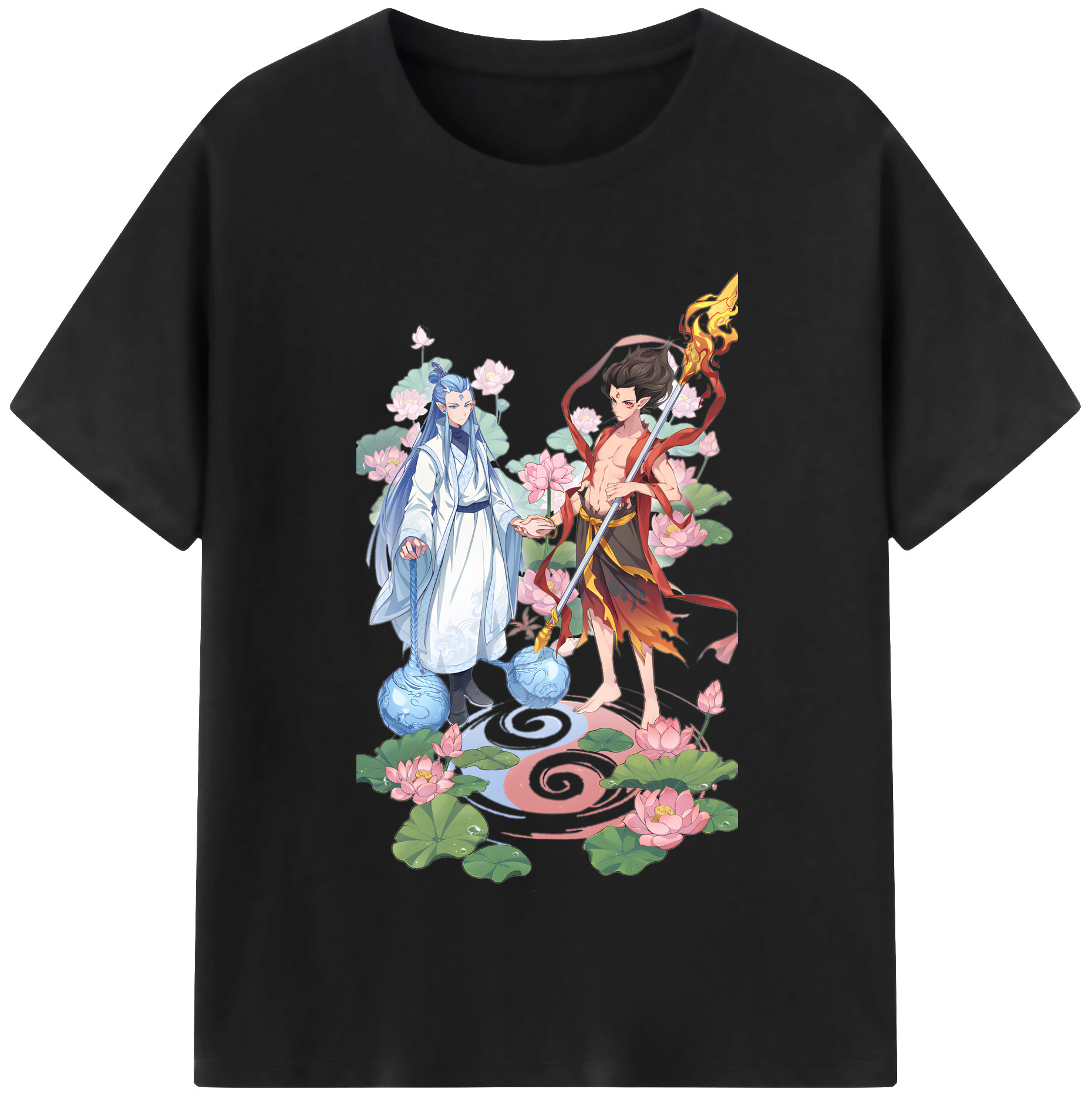 （画像用） Ne Zha 2 ナタ 魔童の大暴れ レディースカジュアルプリントTシャツ（綿100％）