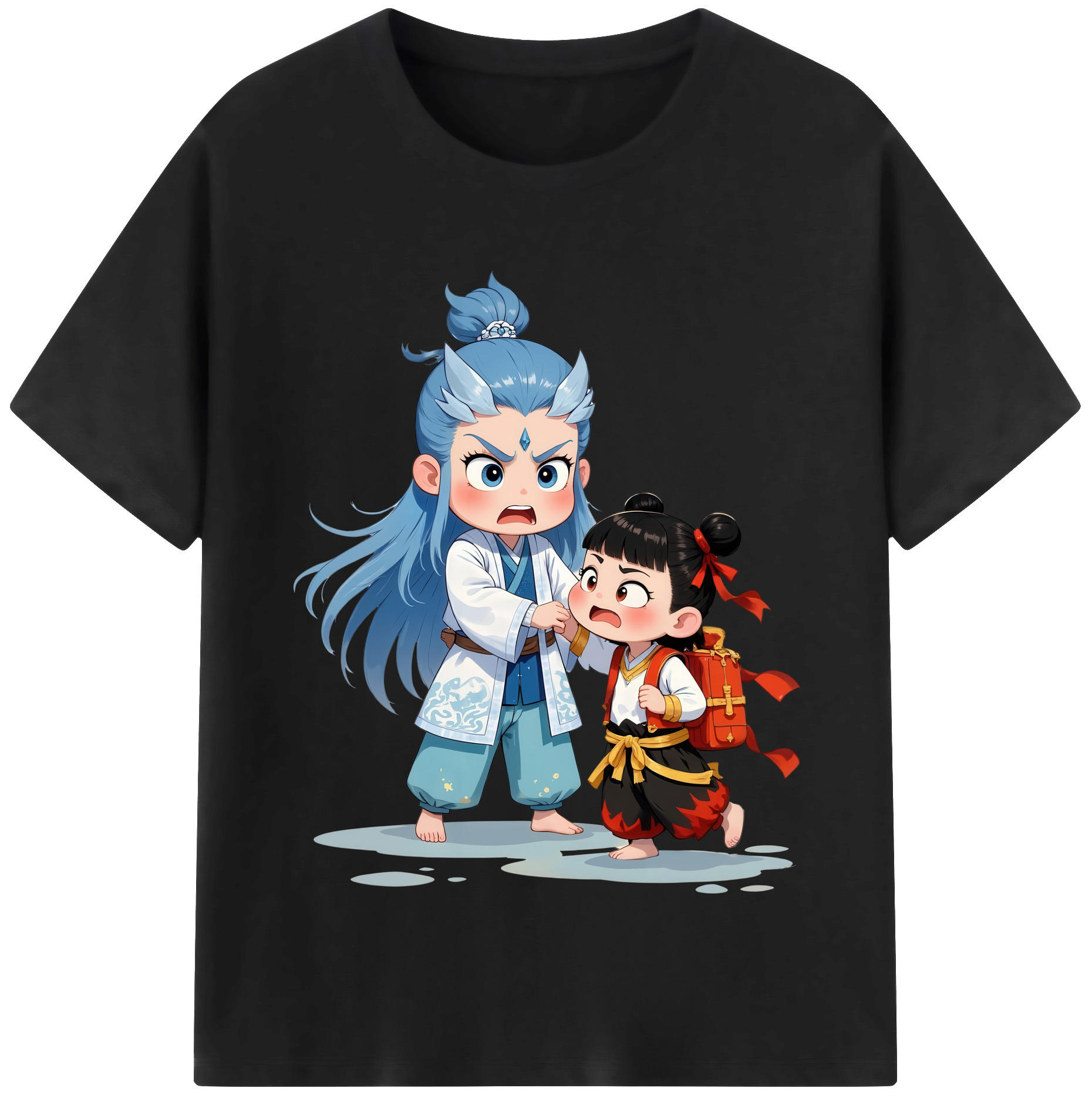 （画像用） Ne Zha 2 ナタ 魔童の大暴れ レディースカジュアルプリントTシャツ（綿100％）